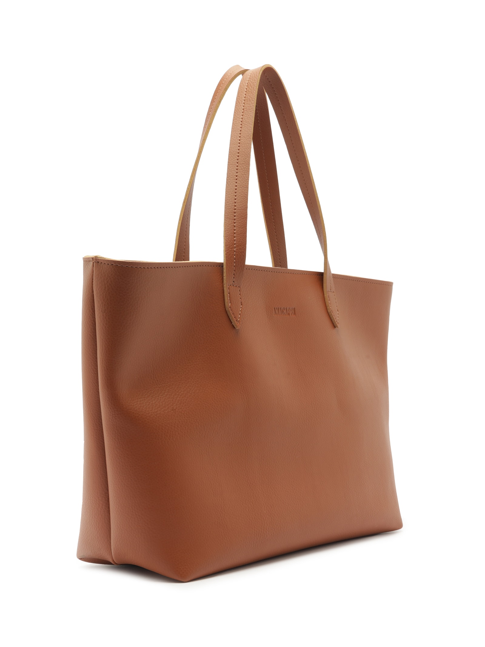 Bolsa Shopping Marrom Pouch Grande Marrom Anacapri