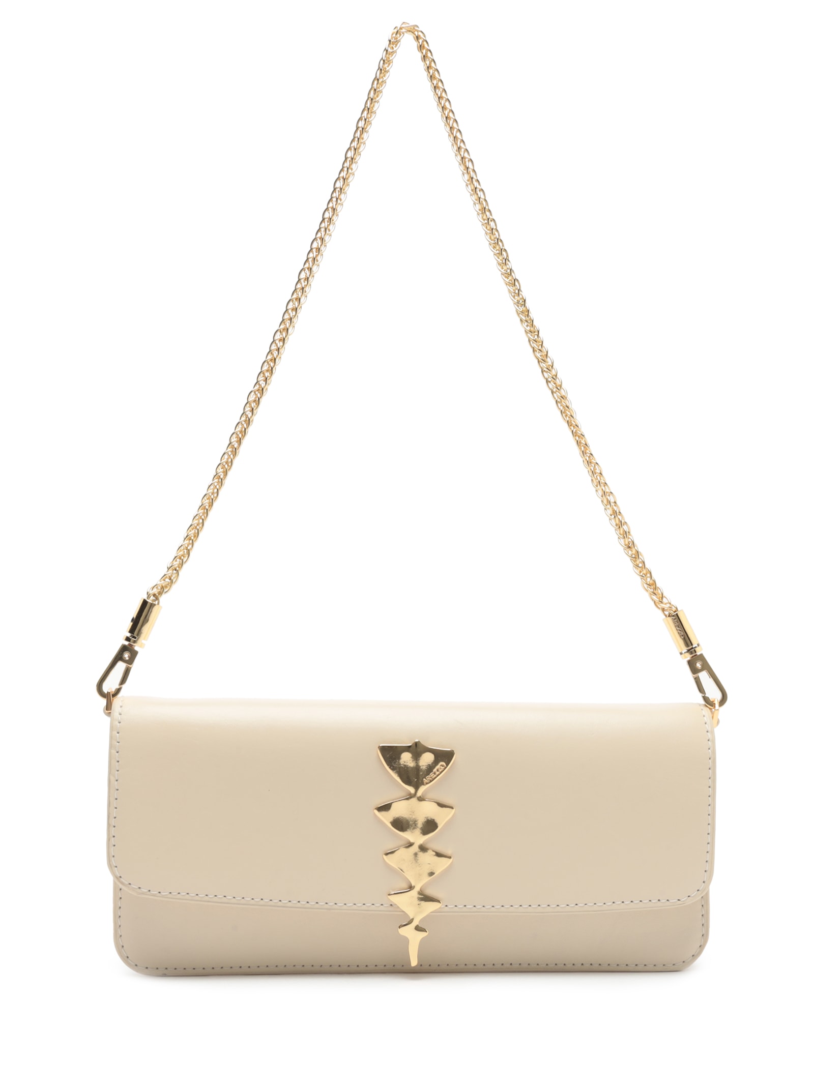 Bolsa Shoulder Couro Pequena Branco Arezzo + Lenny Niemeyer