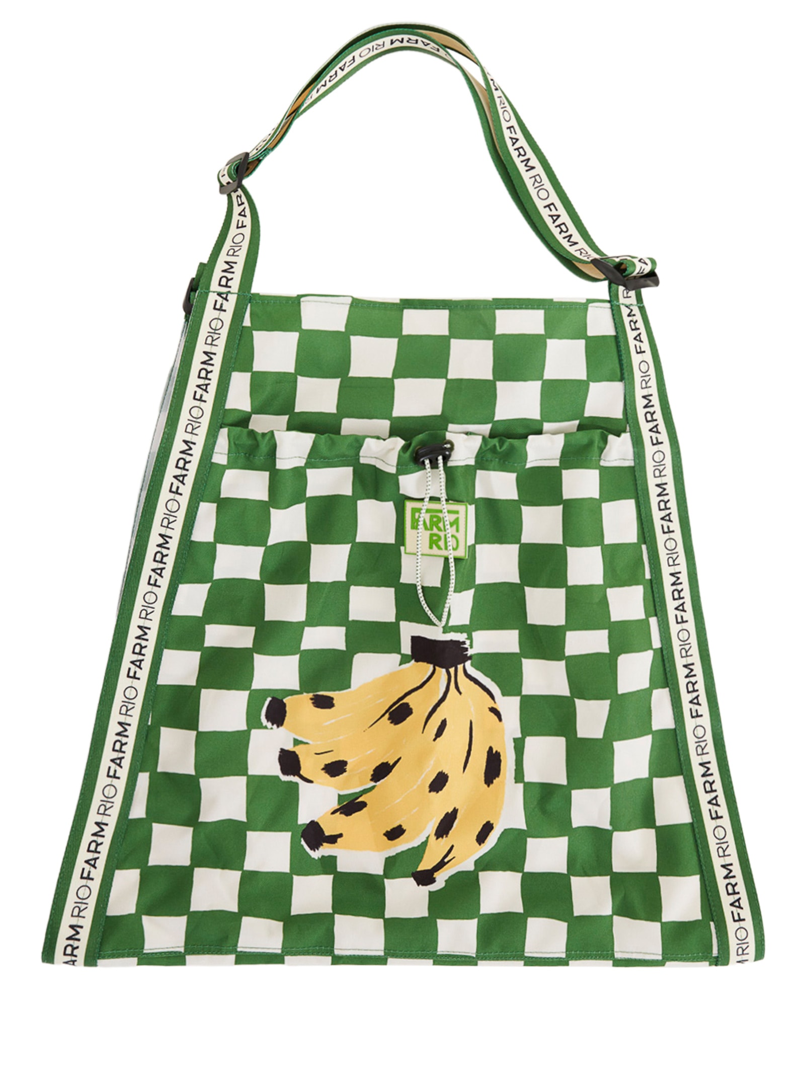 Farm Etc - Bolsa Sling Surf Quadriculado Sonho - Verde