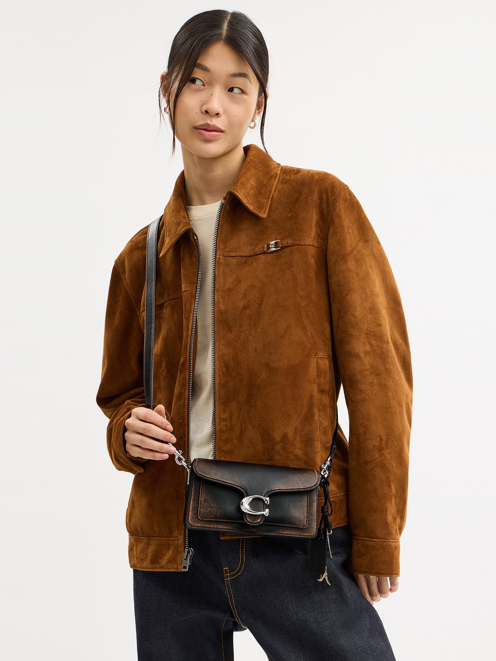 Bolsa Tabby Shoulder 20 Loved Leather Wi Feminina  Preto Coach