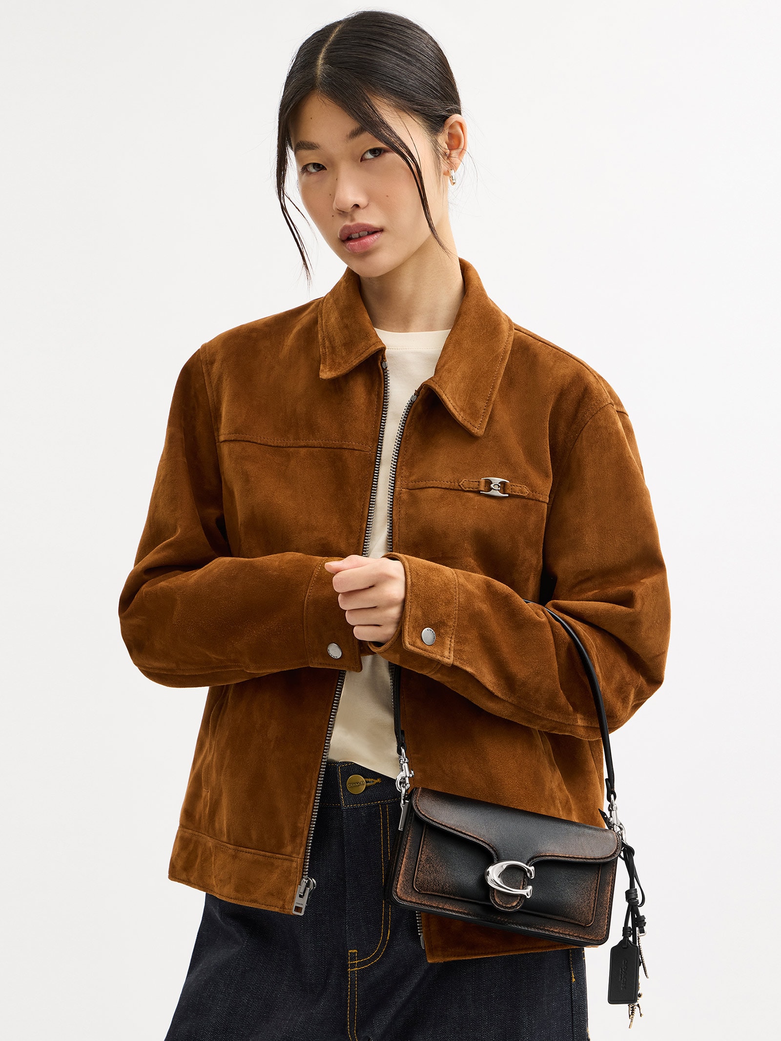 Bolsa Tabby Shoulder 20 Loved Leather Wi Feminina  Preto Coach