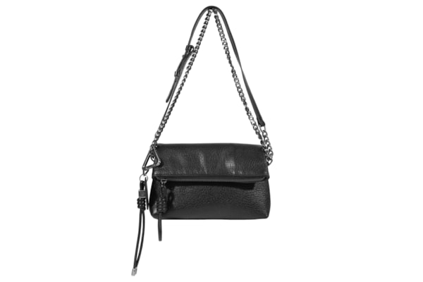 Bolsa Tiracolo Crossbody Elliot Pequena Couro - Preto