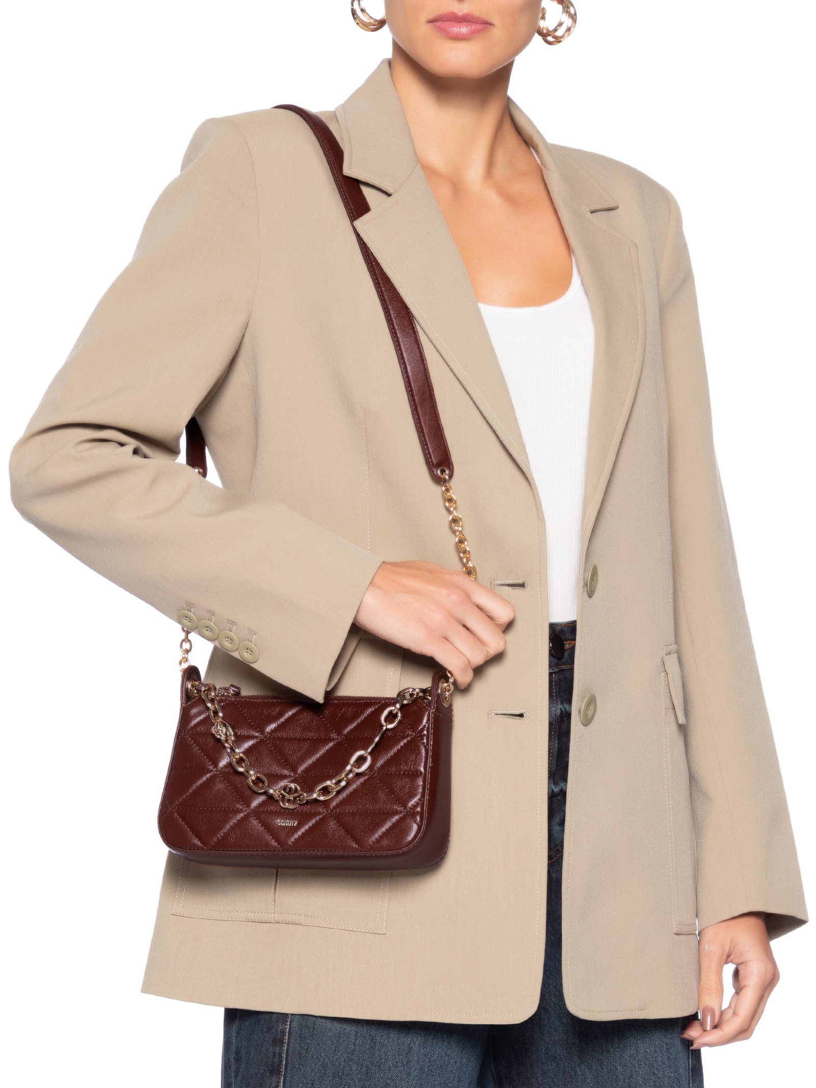 Bolsa Tiracolo Feminina Pequena Marrom Schutz