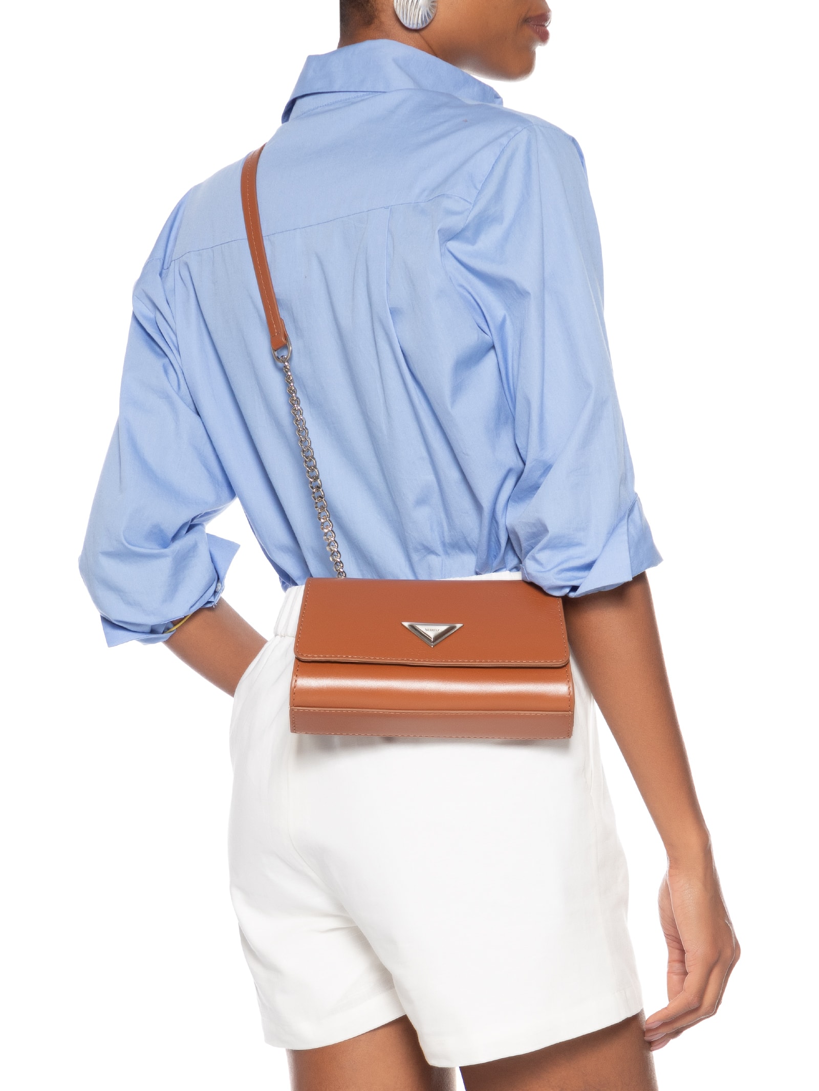 Bolsa Tirocolo Pequena Cally Couro Marrom Schutz