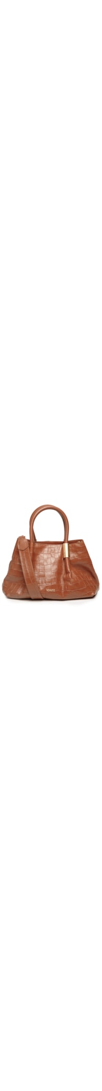Bolsa Tote Couro Croco - Marrom
