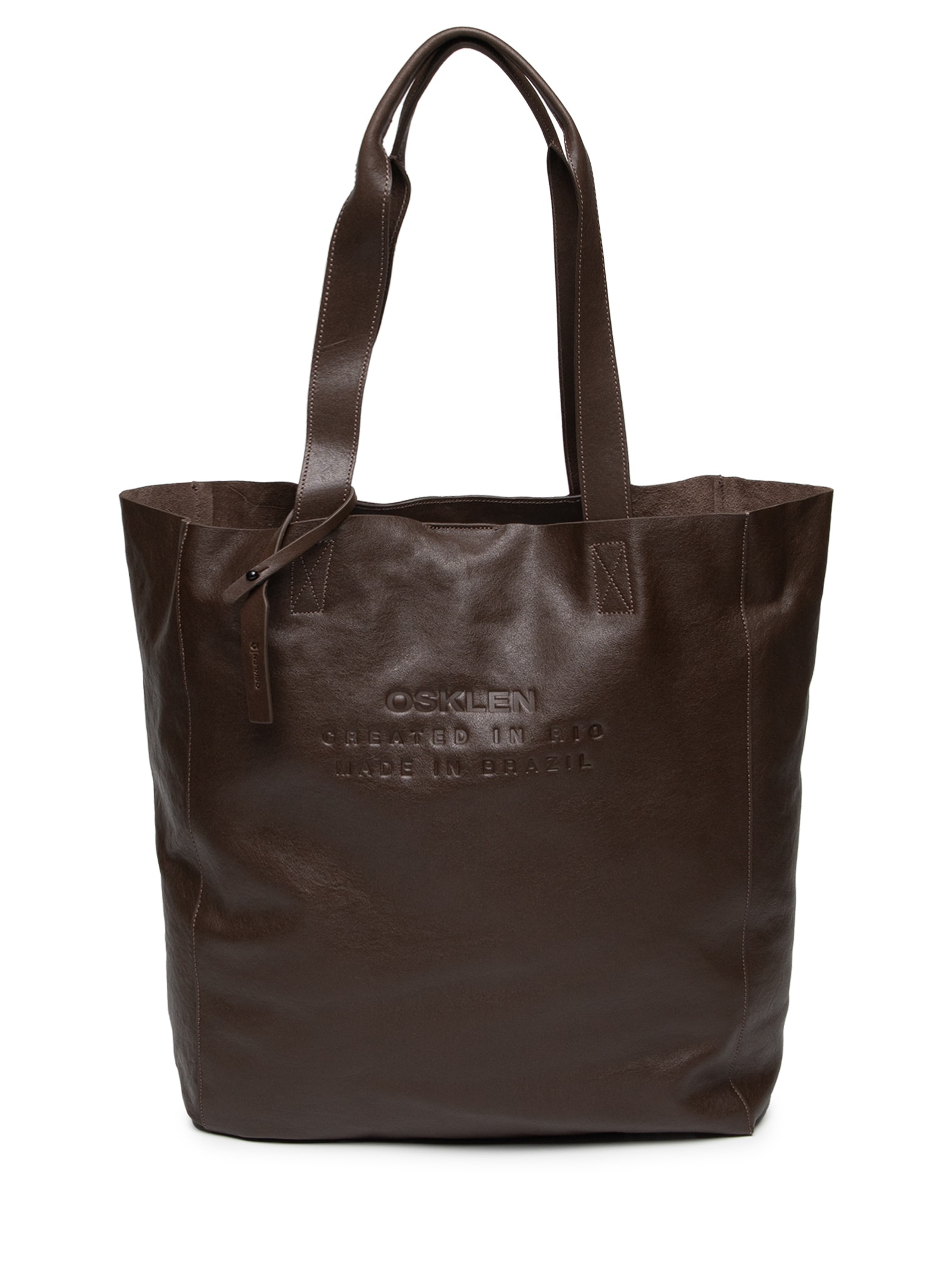 Bolsa Tote E Leather Large Feminina Marrom Osklen