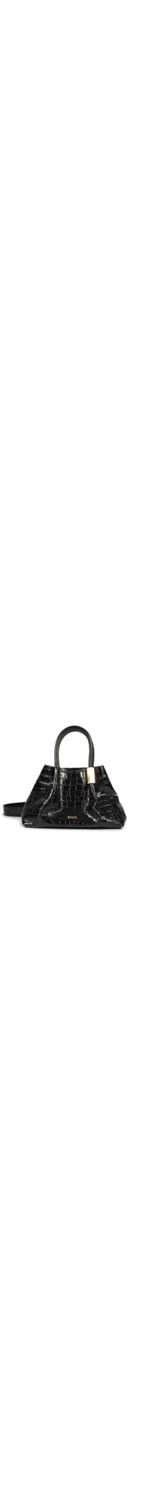 Bolsa Tote Margot Couro Croco - Preto