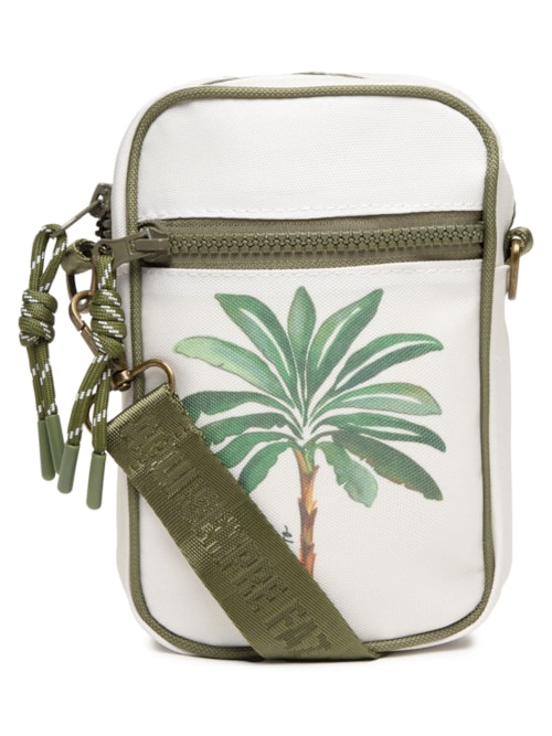Bolsa Transversal Estampa Tropicana – Branco