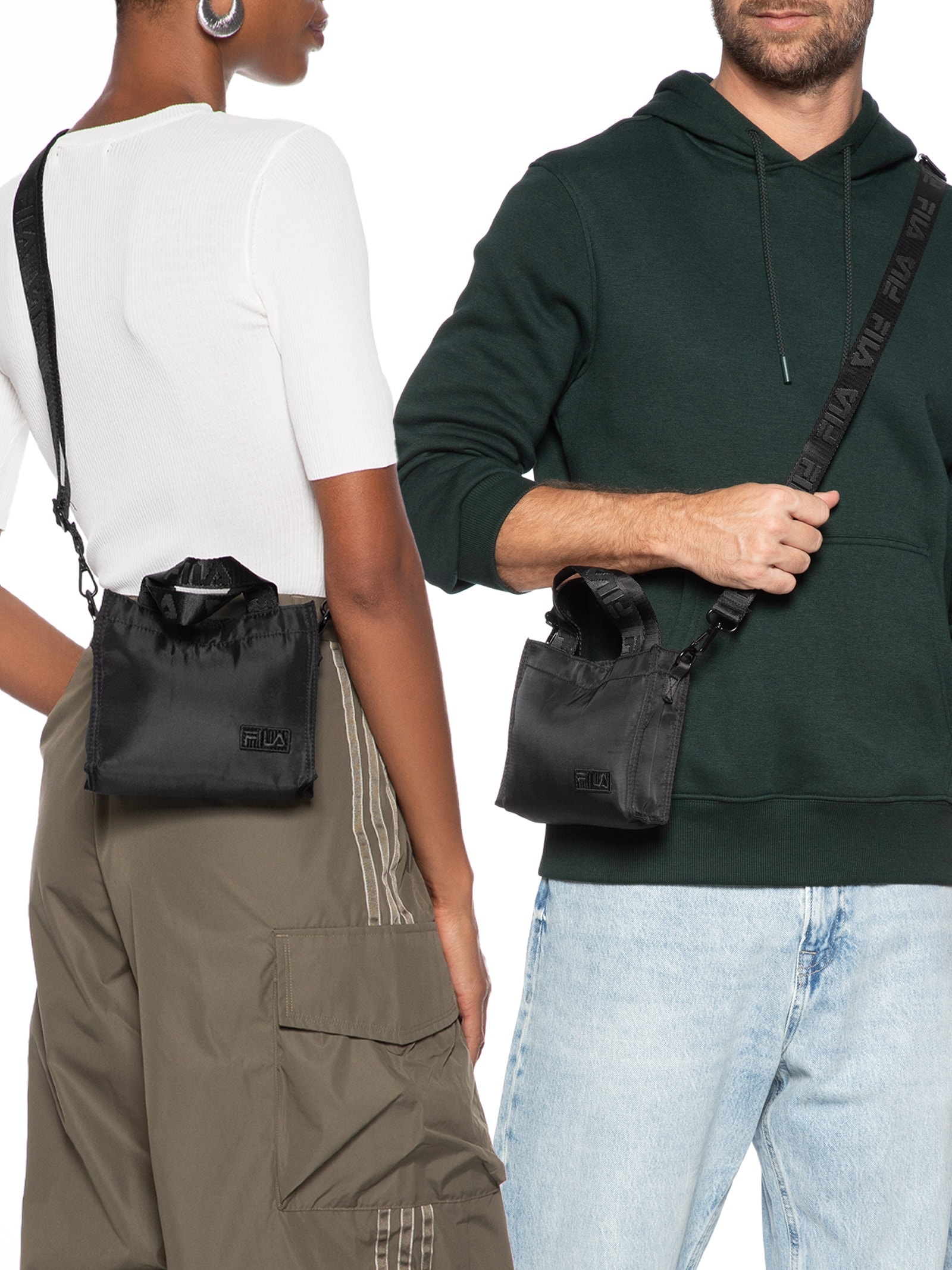 Bolsa Unissex Lateral Sport Life Preto Fila