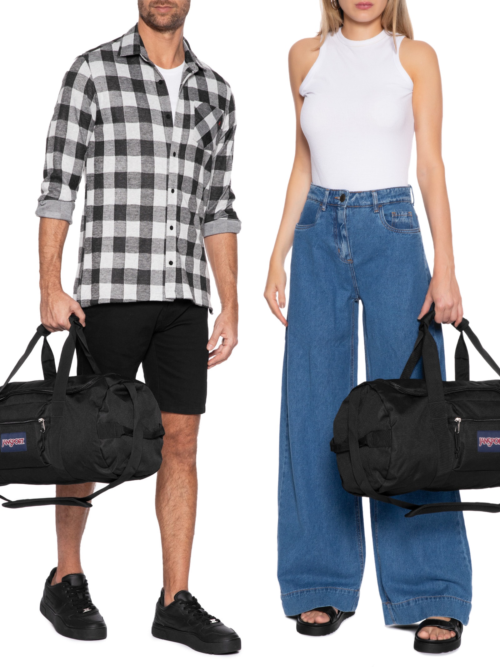 Jansport - Bolsa Unissex Superbreak Away Duffel 40L - Preto
