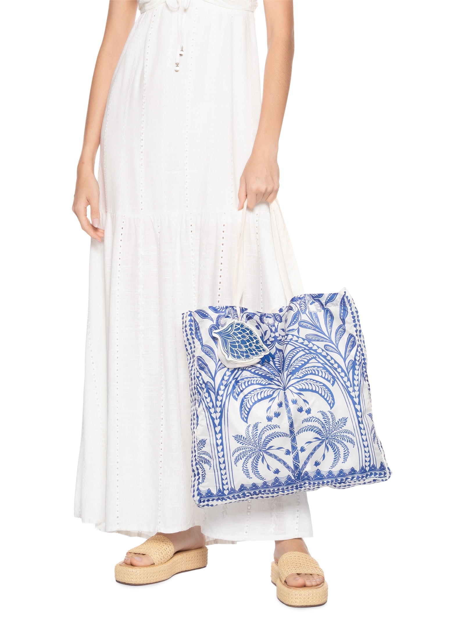 Bolsinha Feminina Me Leva Coqueiro De Flor Azul Farm Etc