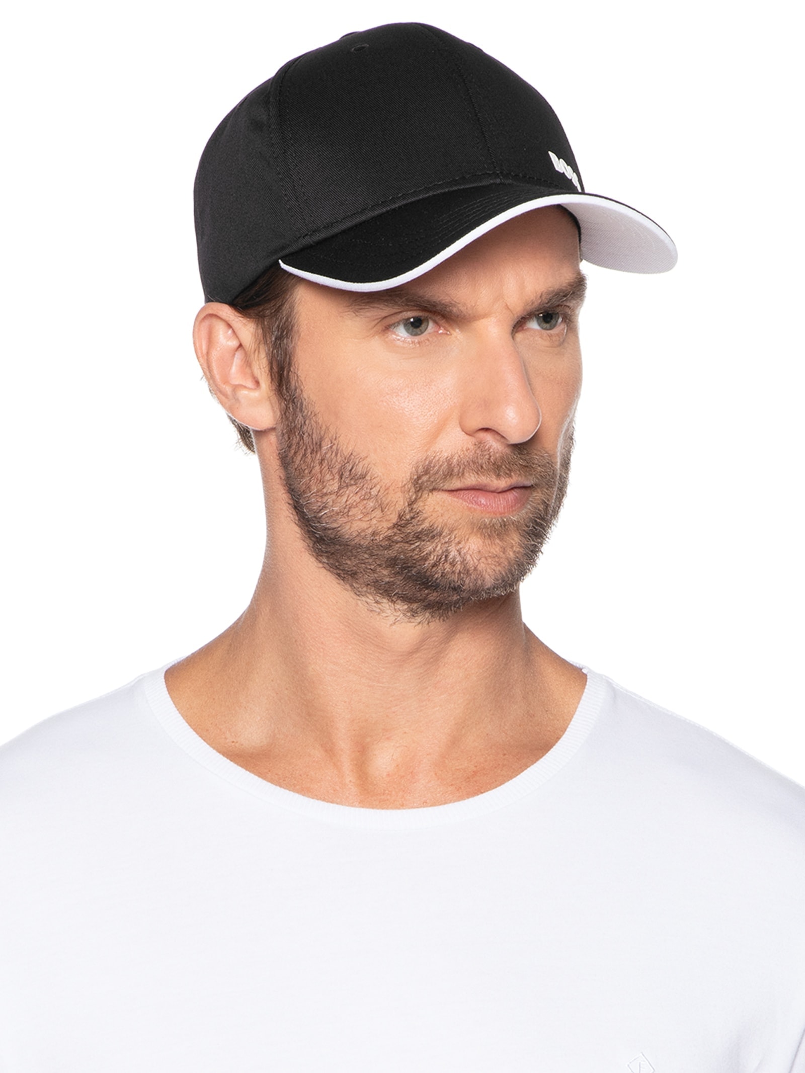 Boné Aba Curva Masculino Cap Bold Preto Boss