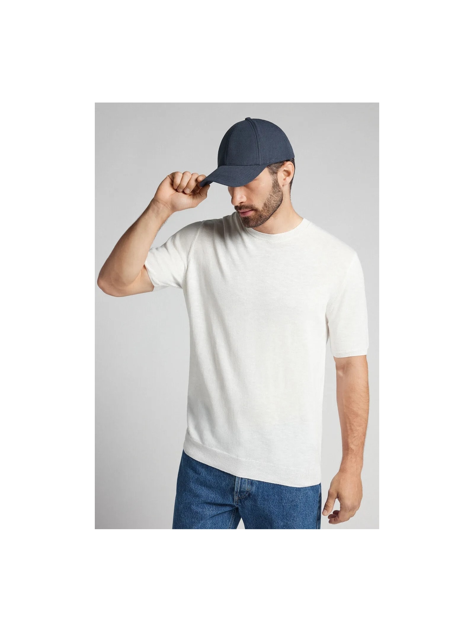 Boné Em Linho e Algodão Azul Intimissimi