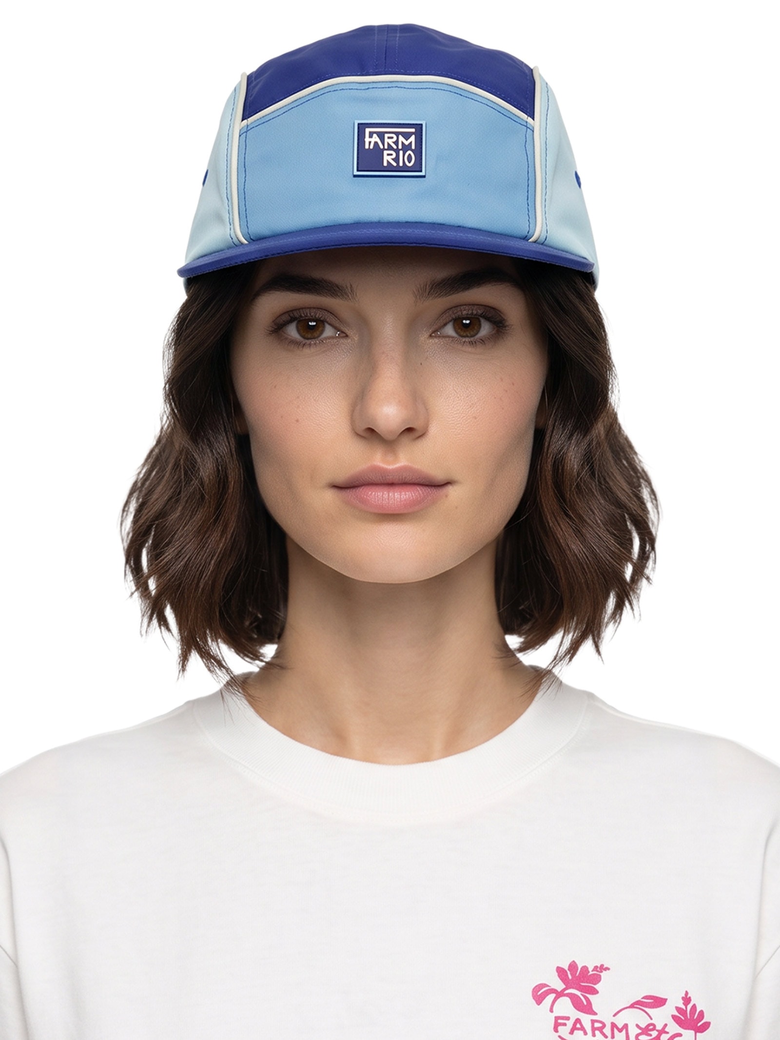 Boné Feminino Coisa Nossa Colorblock Azul Farm Etc