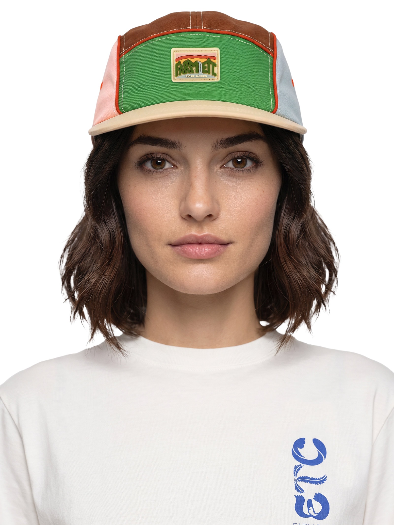 Boné Feminino Coisa Nossa Colorblock Esporte Marrom Farm Etc