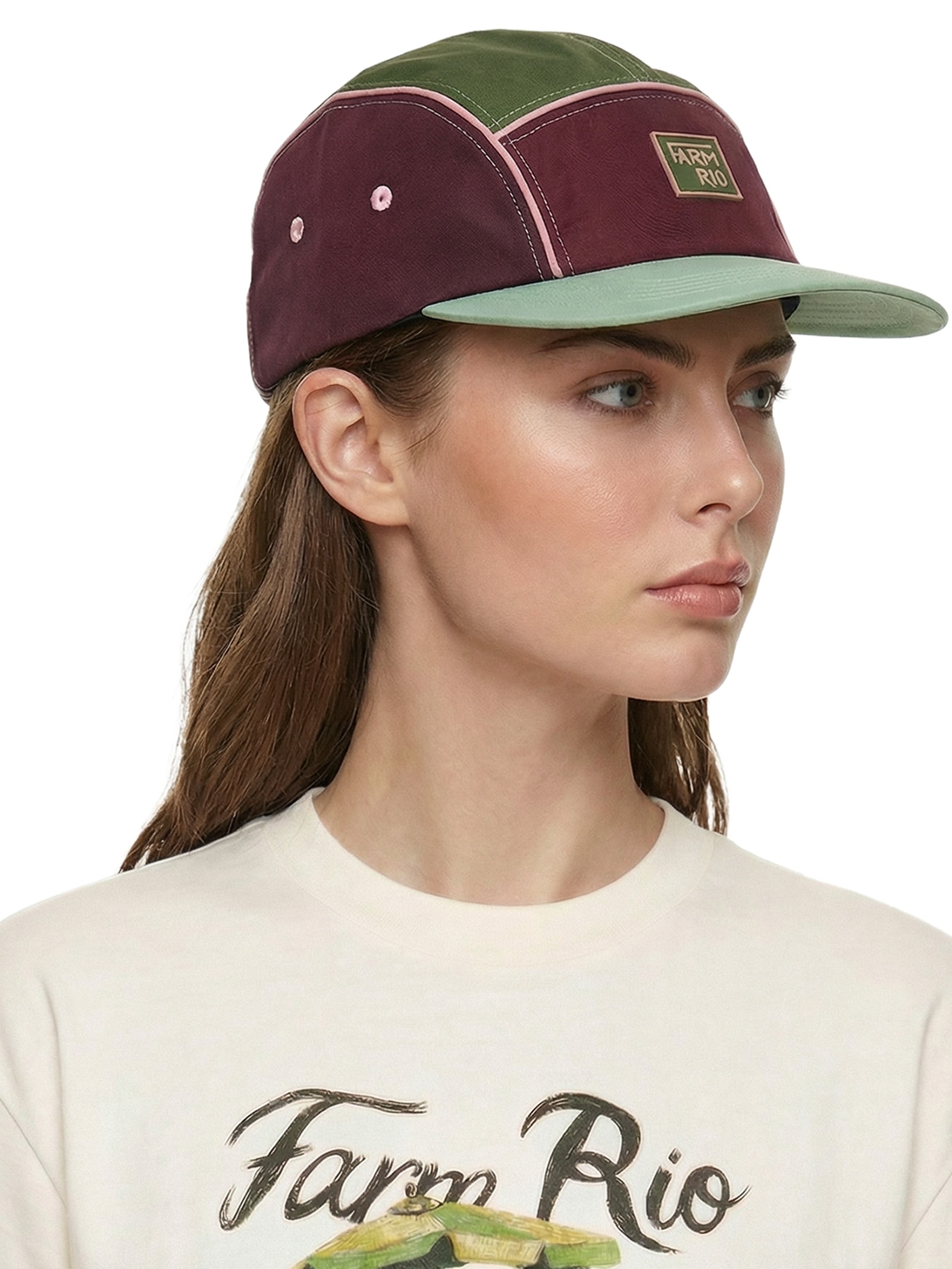 Bonê Feminino Coisa Nossa Colorblocking Camping Verde Farm Etc