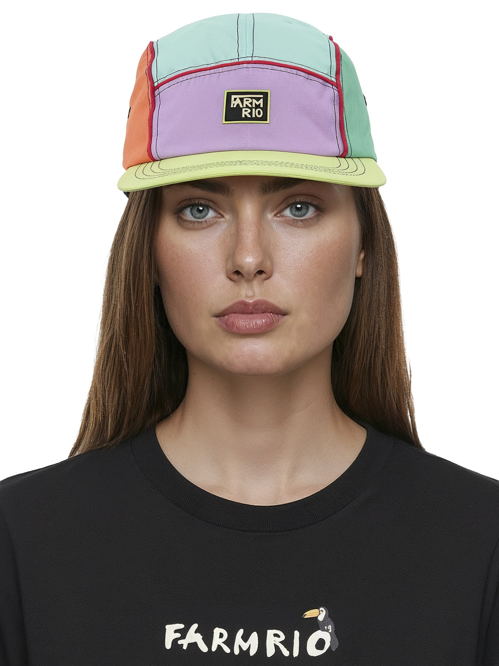 Boné Feminino Coisa Nossa Colorblocking Laranja Farm Etc