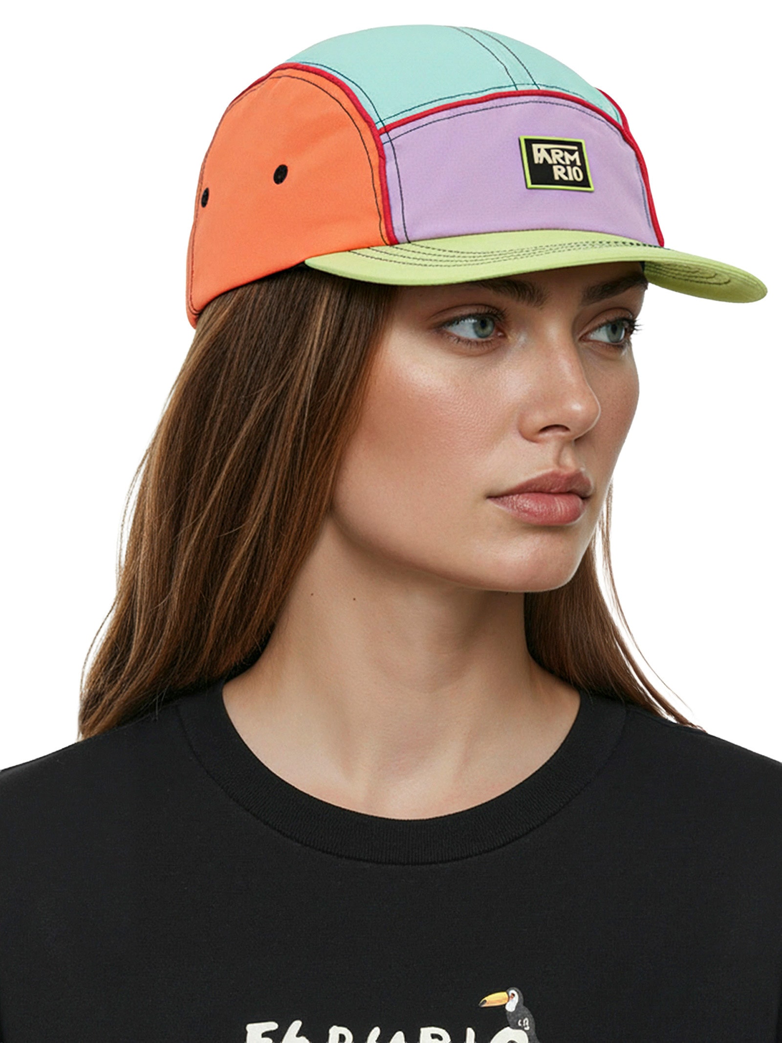 Boné Feminino Coisa Nossa Colorblocking Laranja Farm Etc