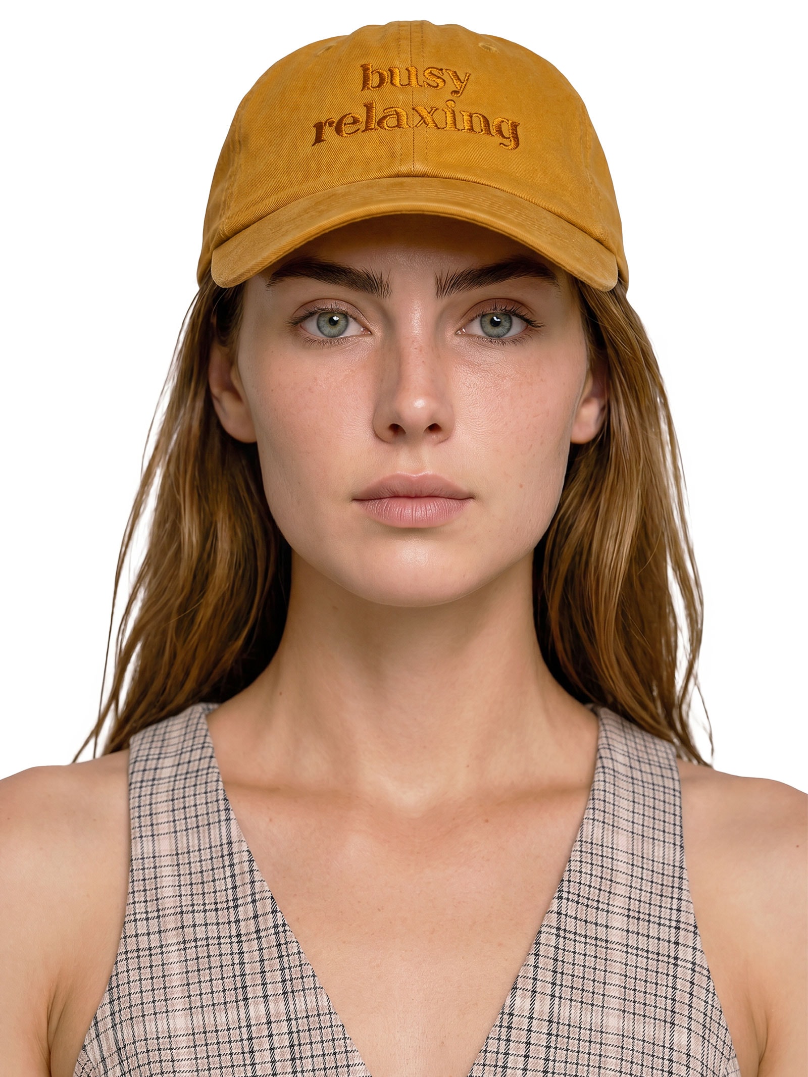 Boné Feminino Dad Hat Busy Relaxing Marrom Nuó