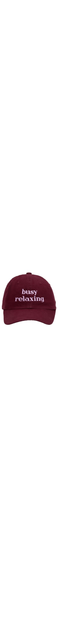 Boné Feminino Dad Hat Busy Relaxing - Vinho