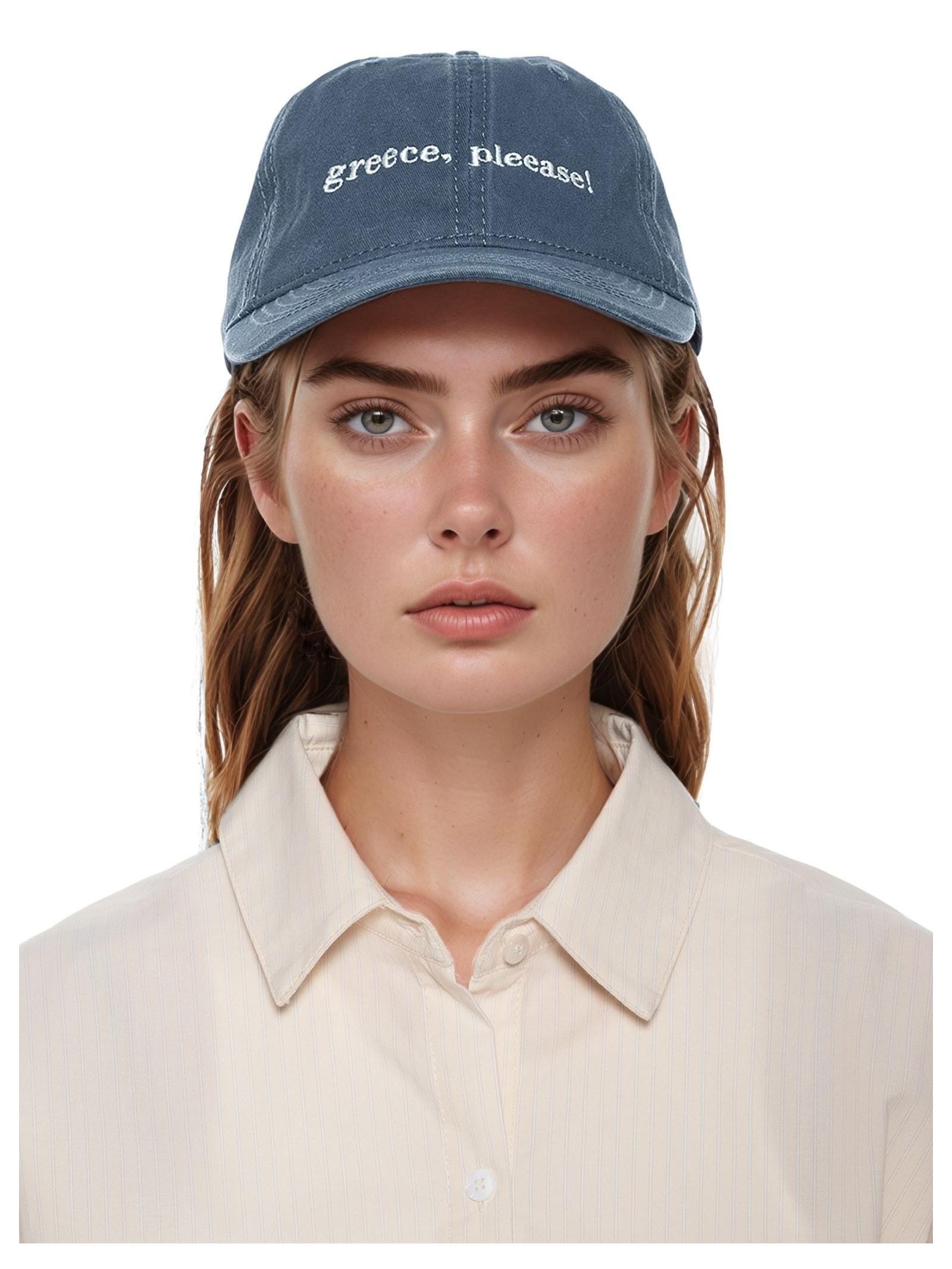 Boné Feminino Estonado Bordado Azul '2Essential