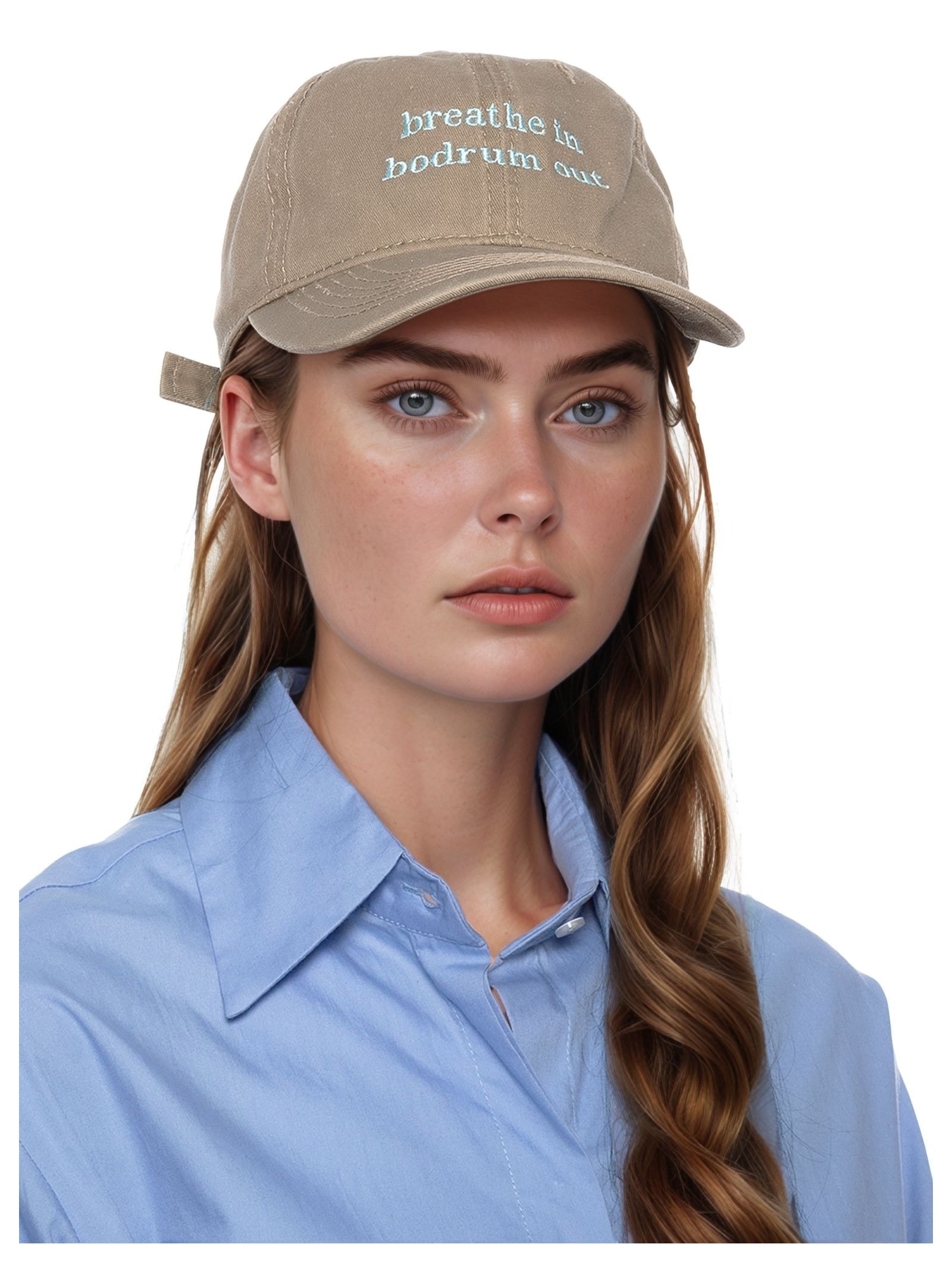 Boné Feminino Estonado Bordado Bege '2Essential