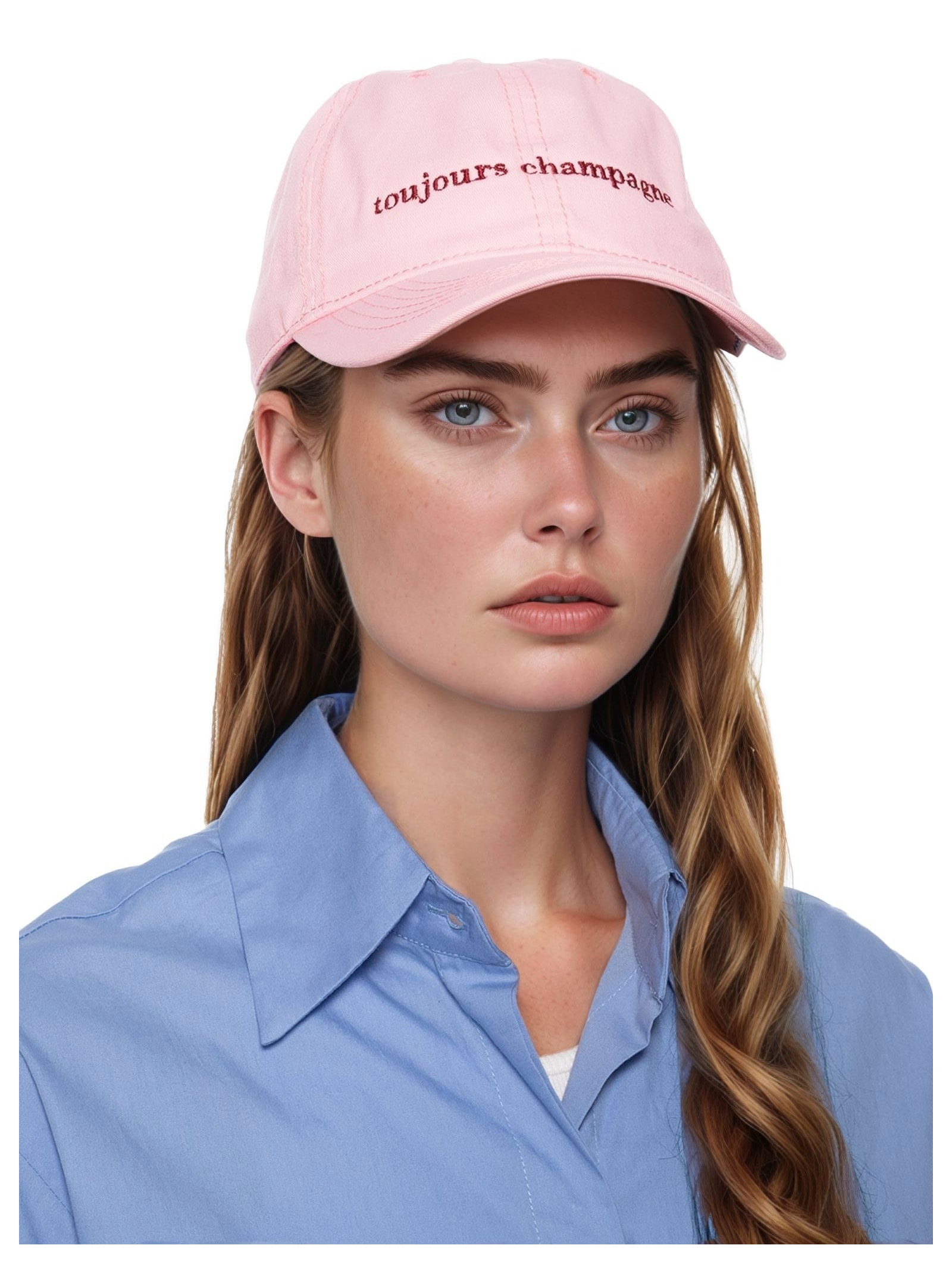 Boné Feminino Estonado Bordado Rosa '2Essential