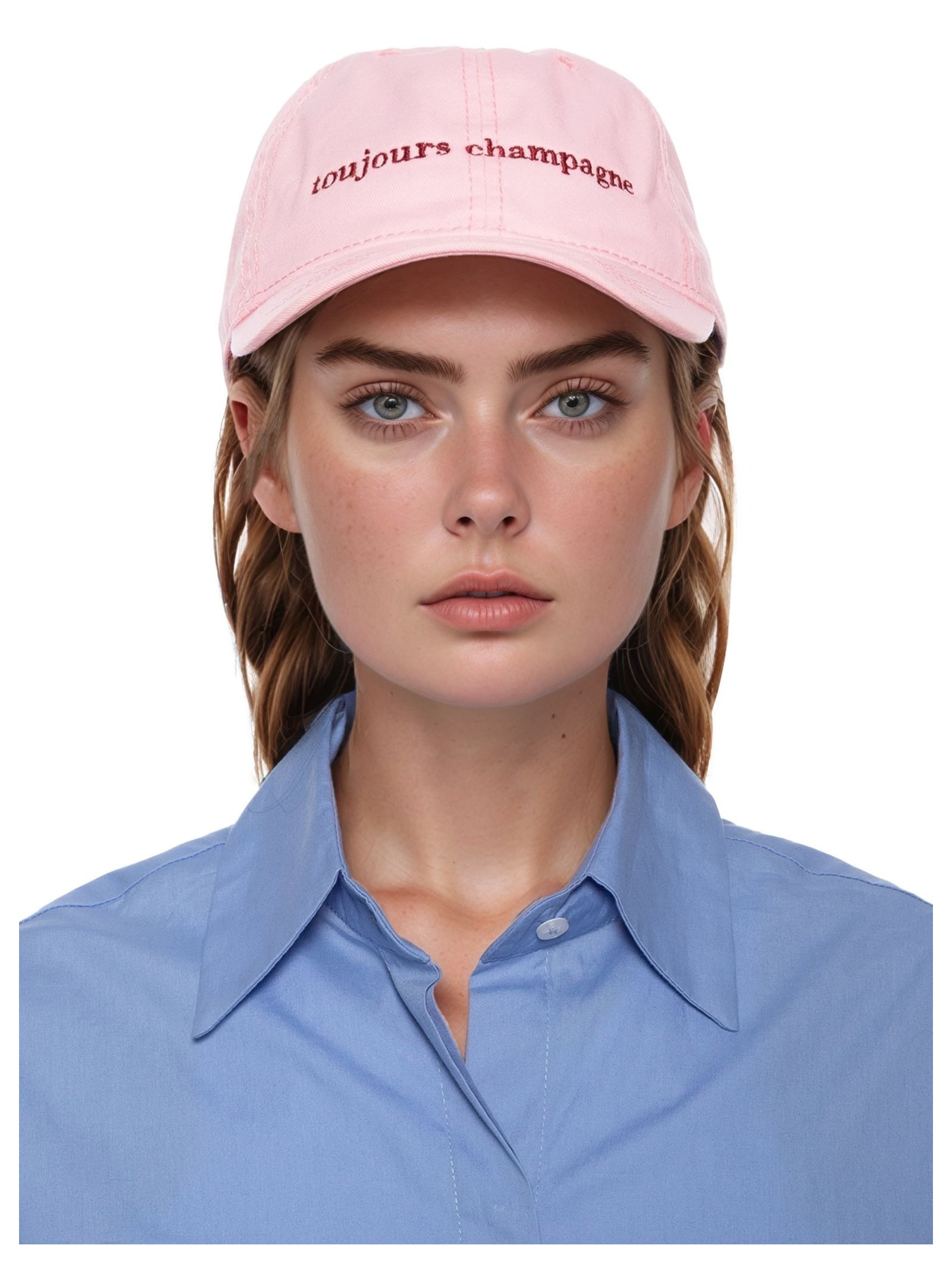Boné Feminino Estonado Bordado Rosa '2Essential