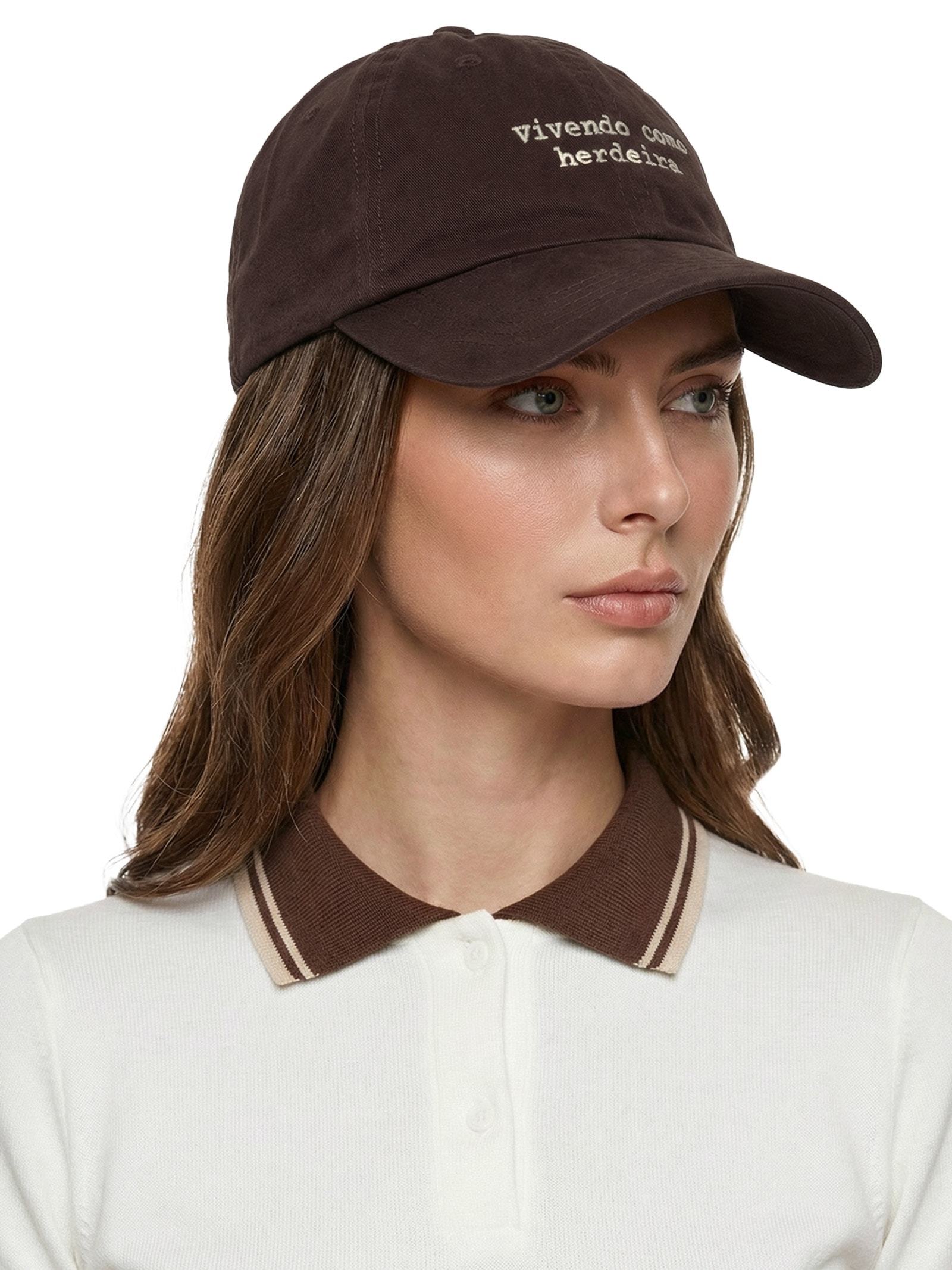 Boné Feminino Herdeira Marrom Market 33