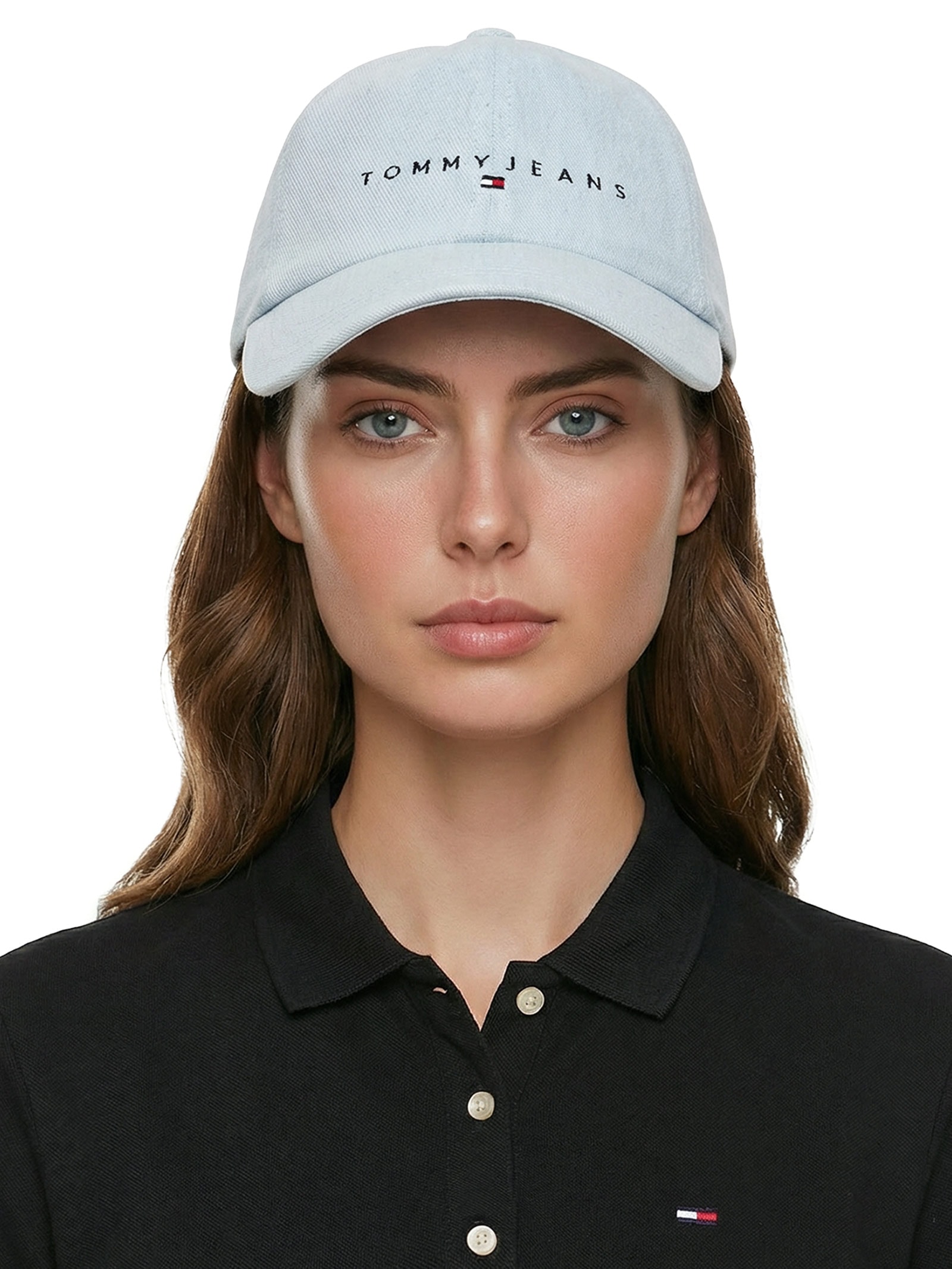 Boné Feminino Linear Denim Cap Azul Tommy Jeans