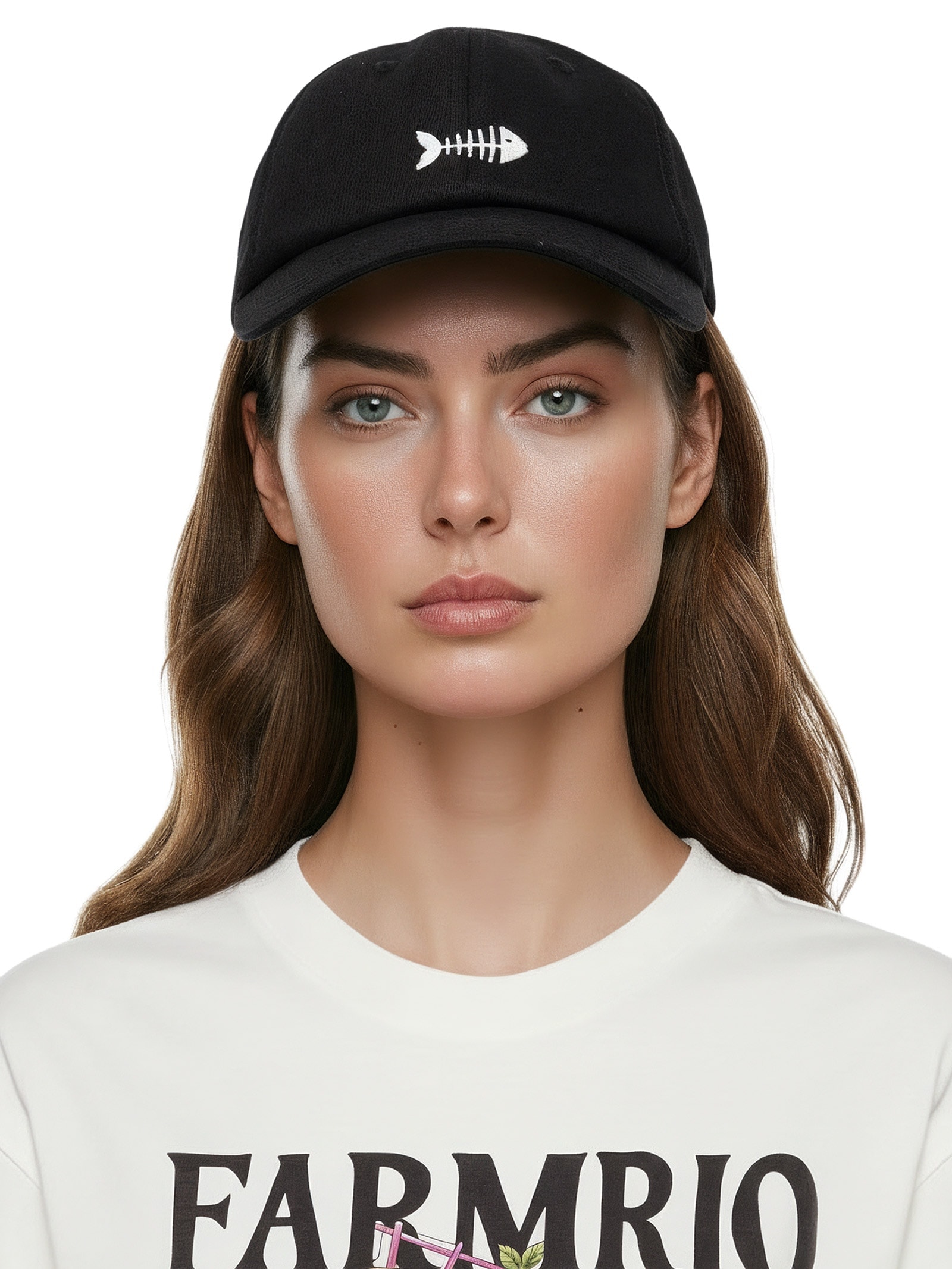 Boné Feminino Tropical Peixe Preto Farm Etc