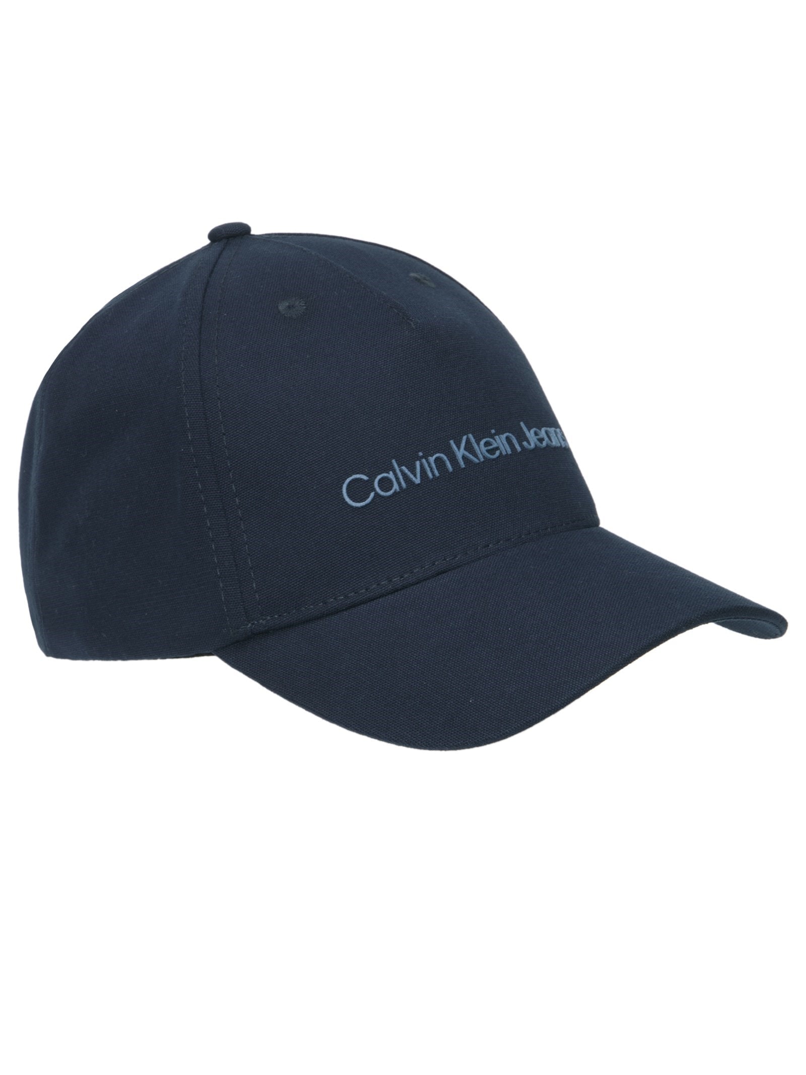 Boné Masculino Aba Curva 5 Gomos Sarja Logo Azul Calvin Klein Jeans