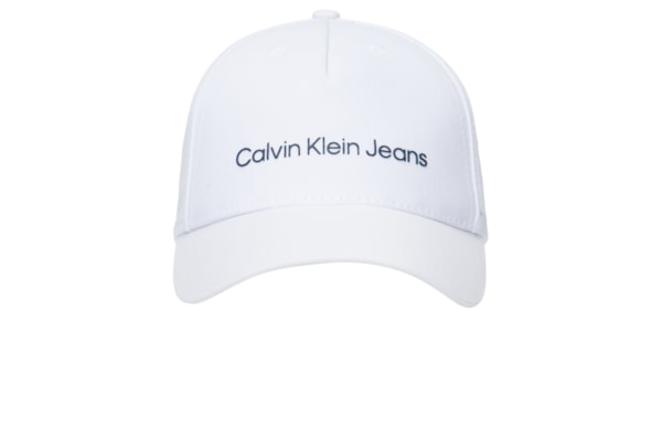 Boné Masculino Aba Curva 5 Gomos Sarja Logo - Branco