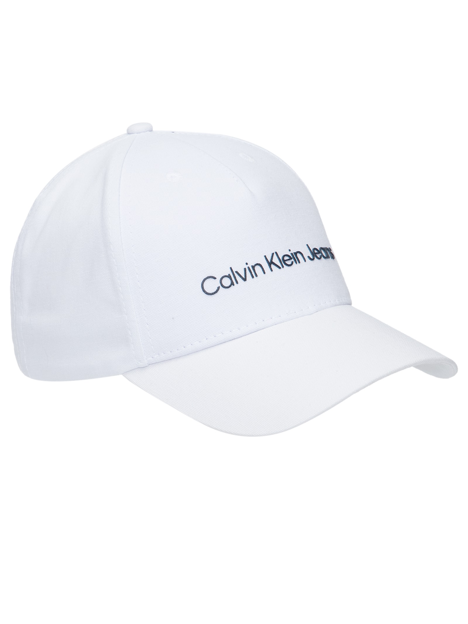 Boné Masculino Aba Curva 5 Gomos Sarja Logo Branco Calvin Klein Jeans