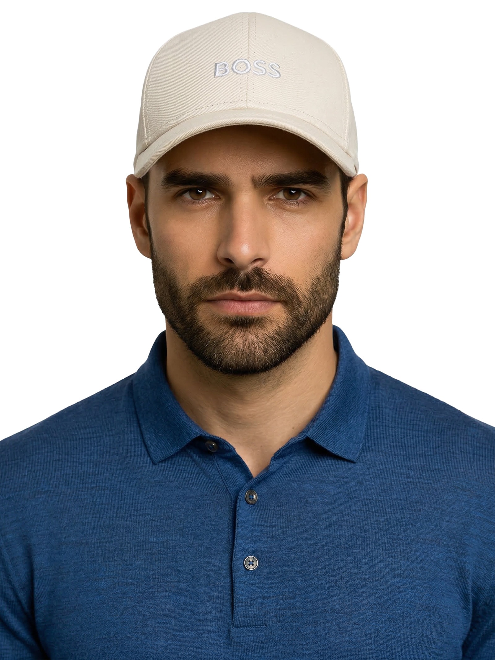 Boné Masculino Aba Curva Zed Branco Boss