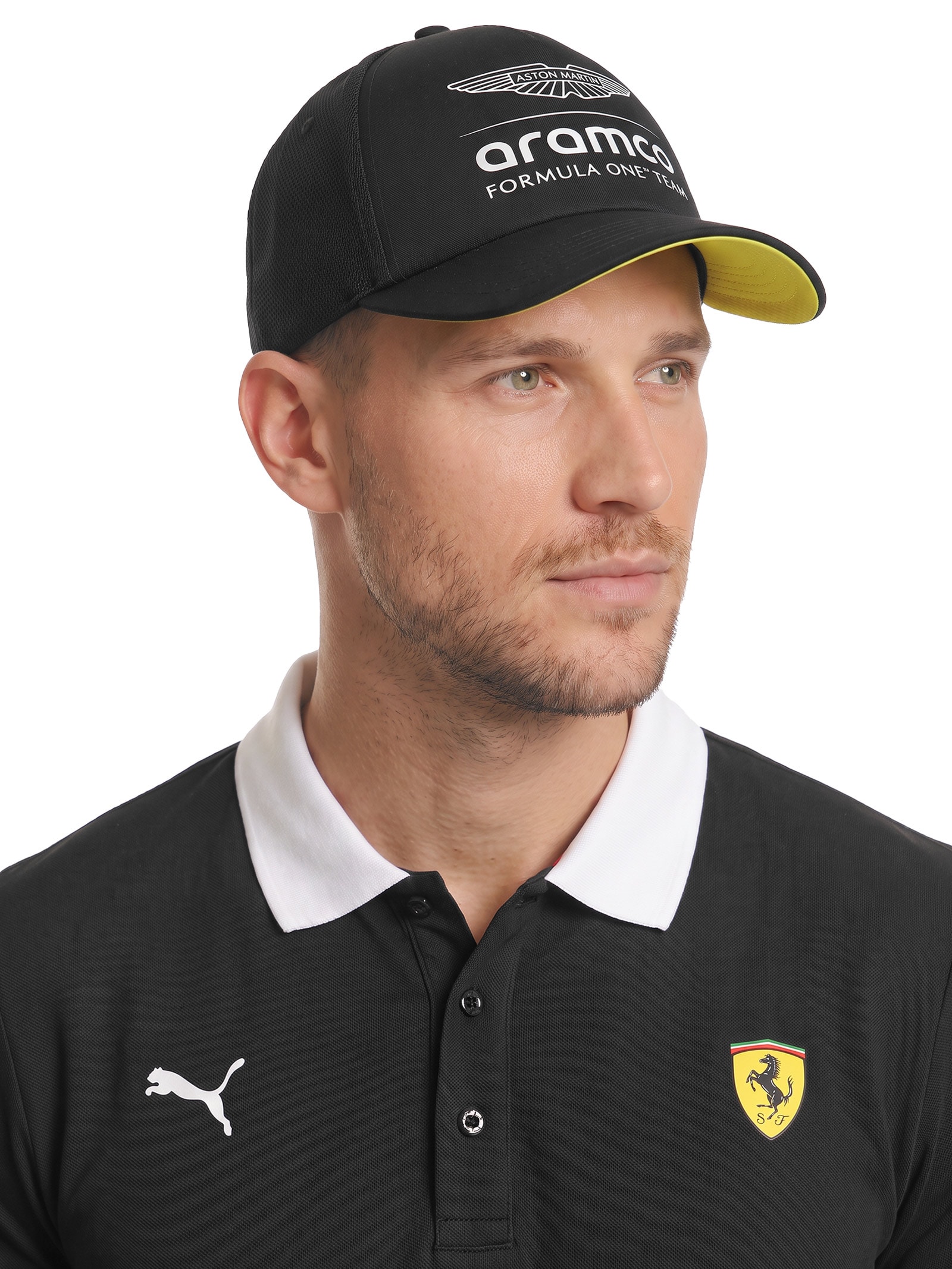 Boné Masculino Amf1 Trucker Preto Puma + Aston Martin