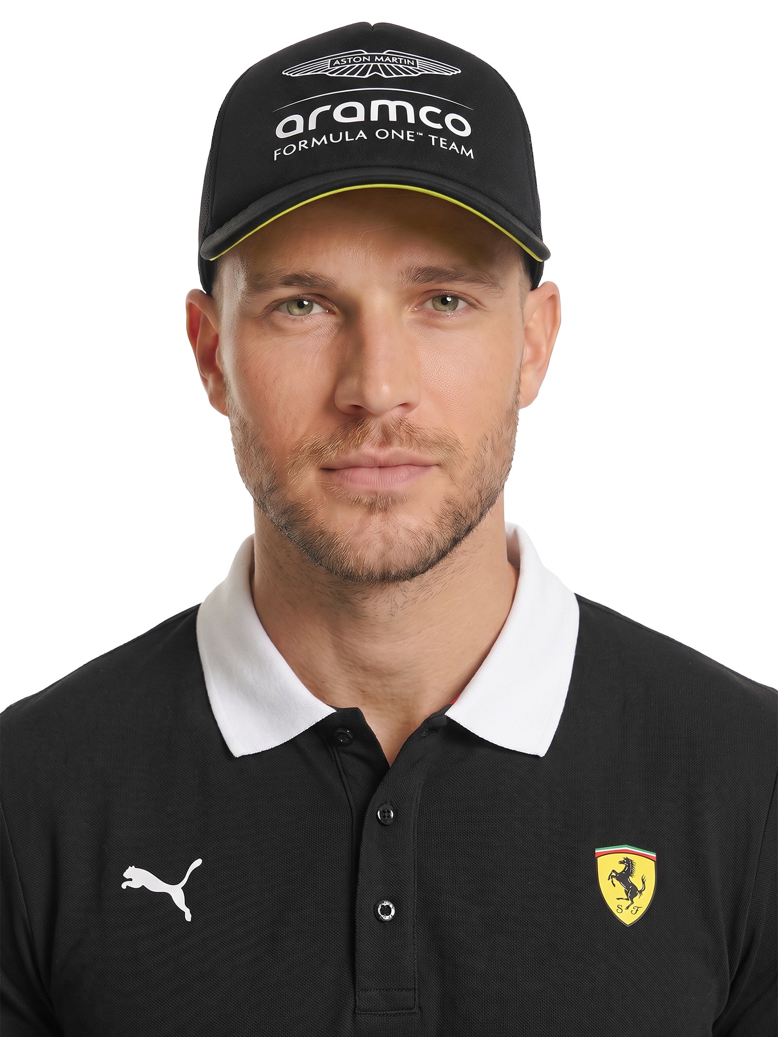 Boné Masculino Amf1 Trucker Preto Puma + Aston Martin