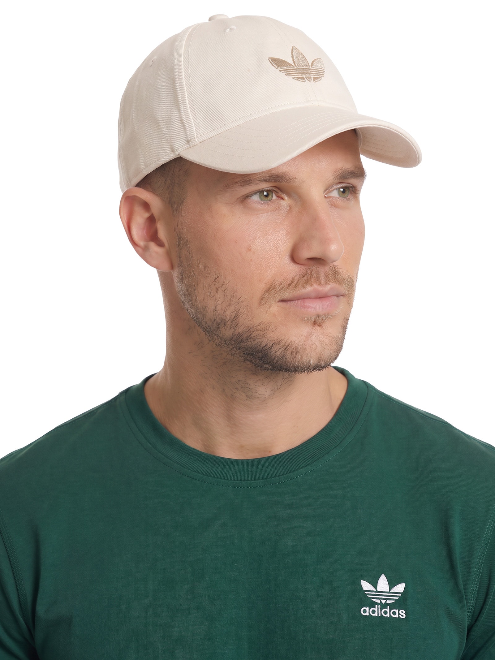 Boné Masculino Baseball Trefoil Bege Adidas Originals