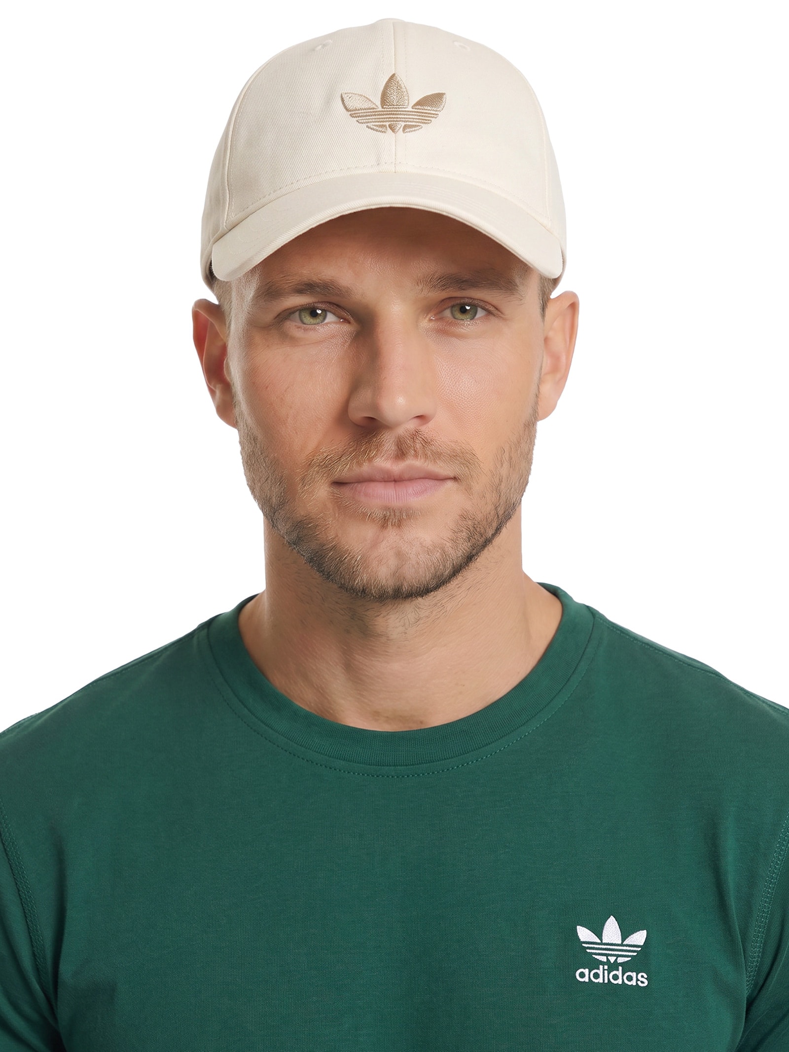 Boné Masculino Baseball Trefoil Bege Adidas Originals
