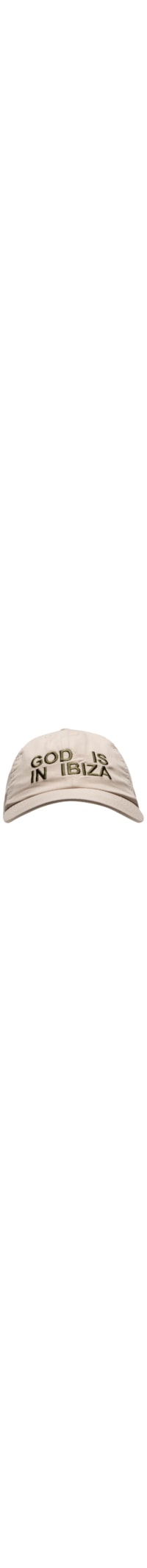Boné Masculino Bordado God Is In Ibiza - Bege