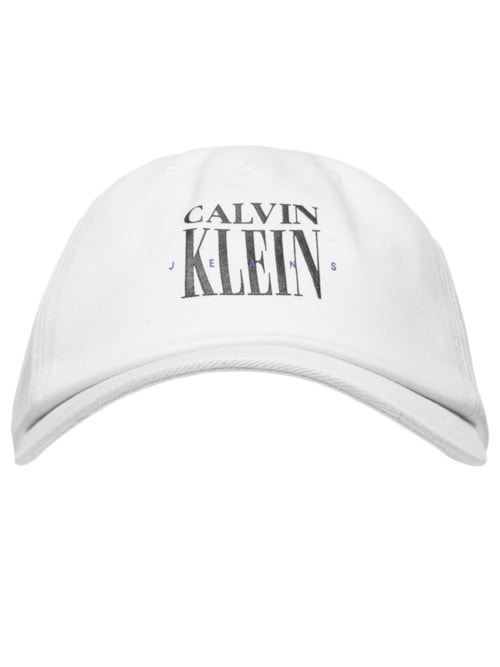 Boné Masculino CKJ 5 Gomos Logo Serif Font – Branco