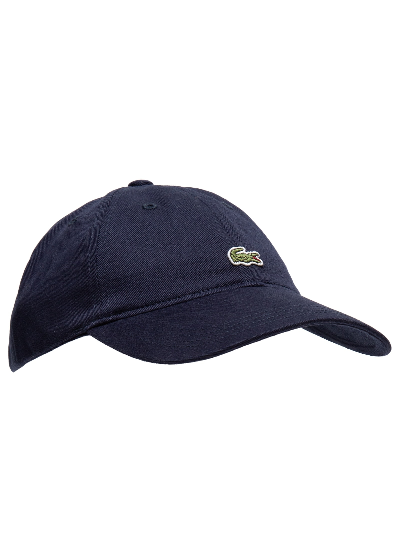 Boné Masculino Crocodilo Em Sarja De Algodão Azul Lacoste