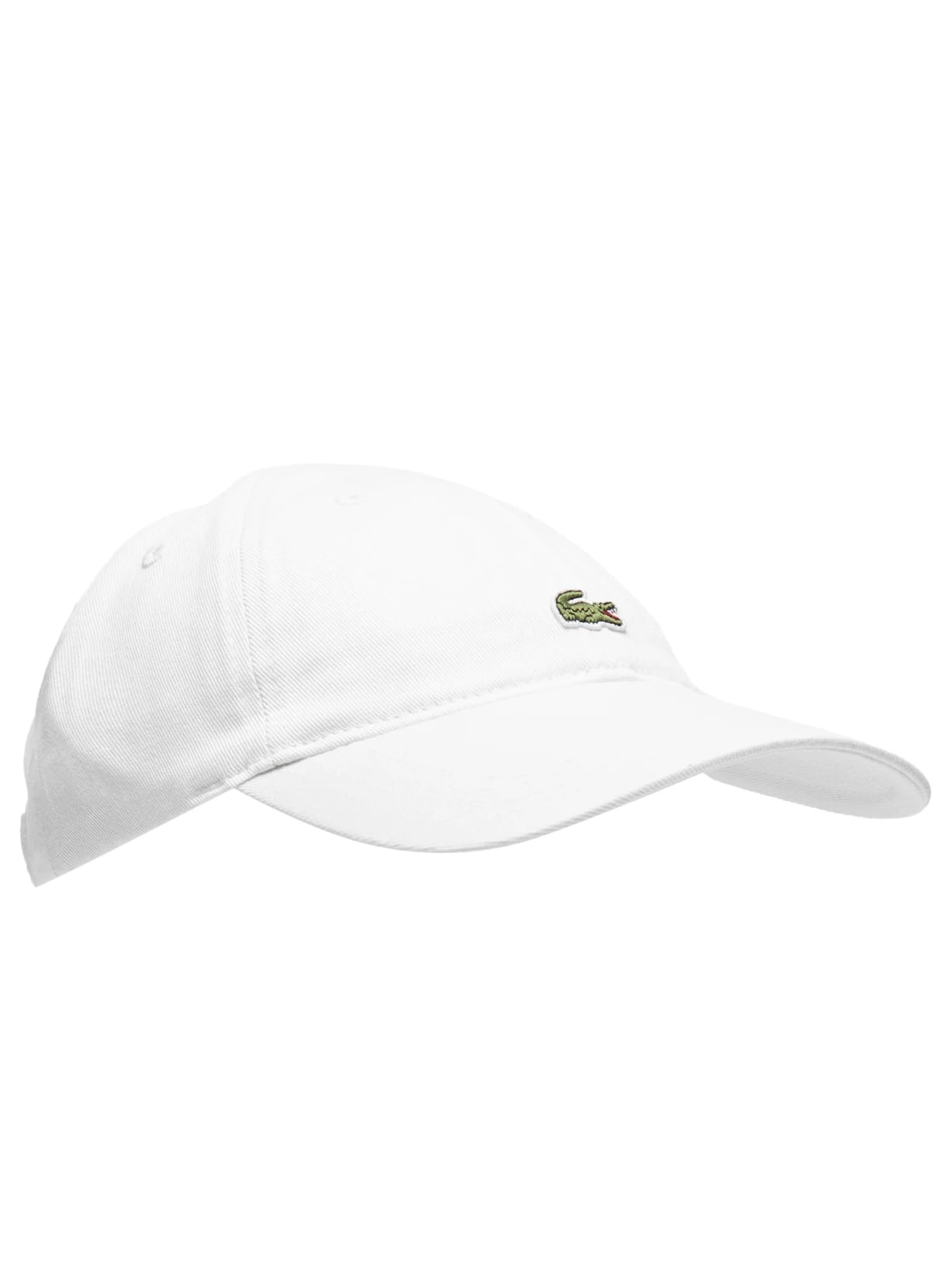 Boné Masculino Crocodilo Em Sarja De Algodão Branco Lacoste