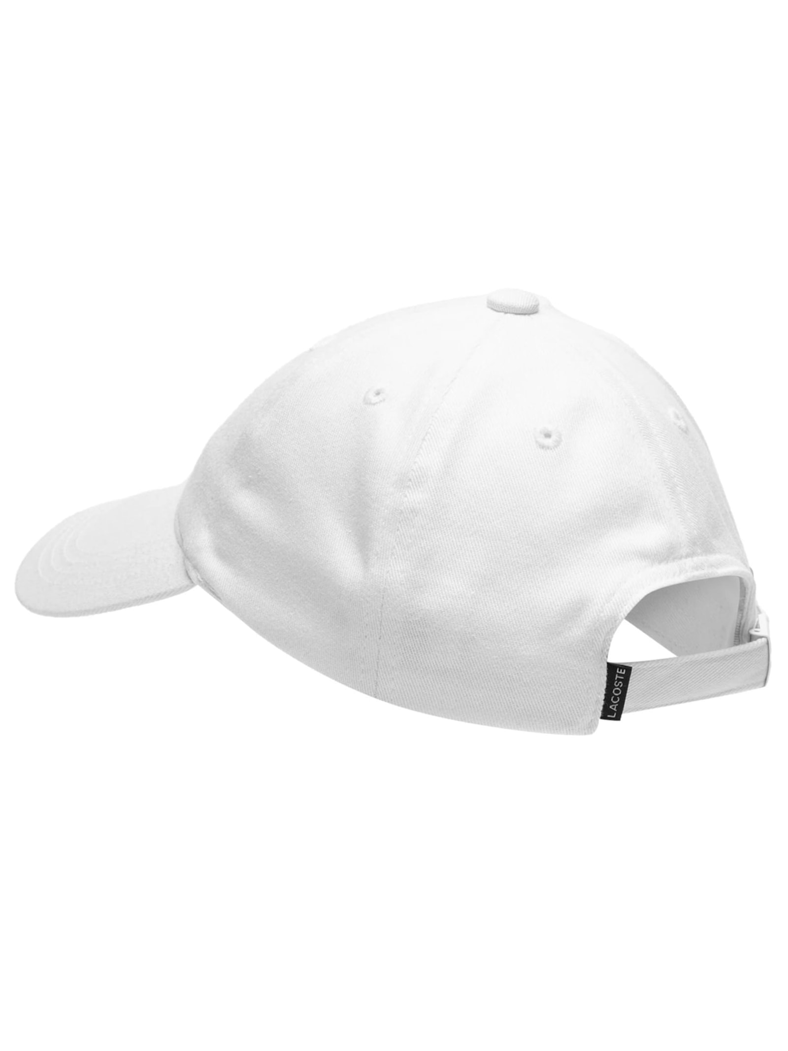 Boné Masculino Crocodilo Em Sarja De Algodão Branco Lacoste