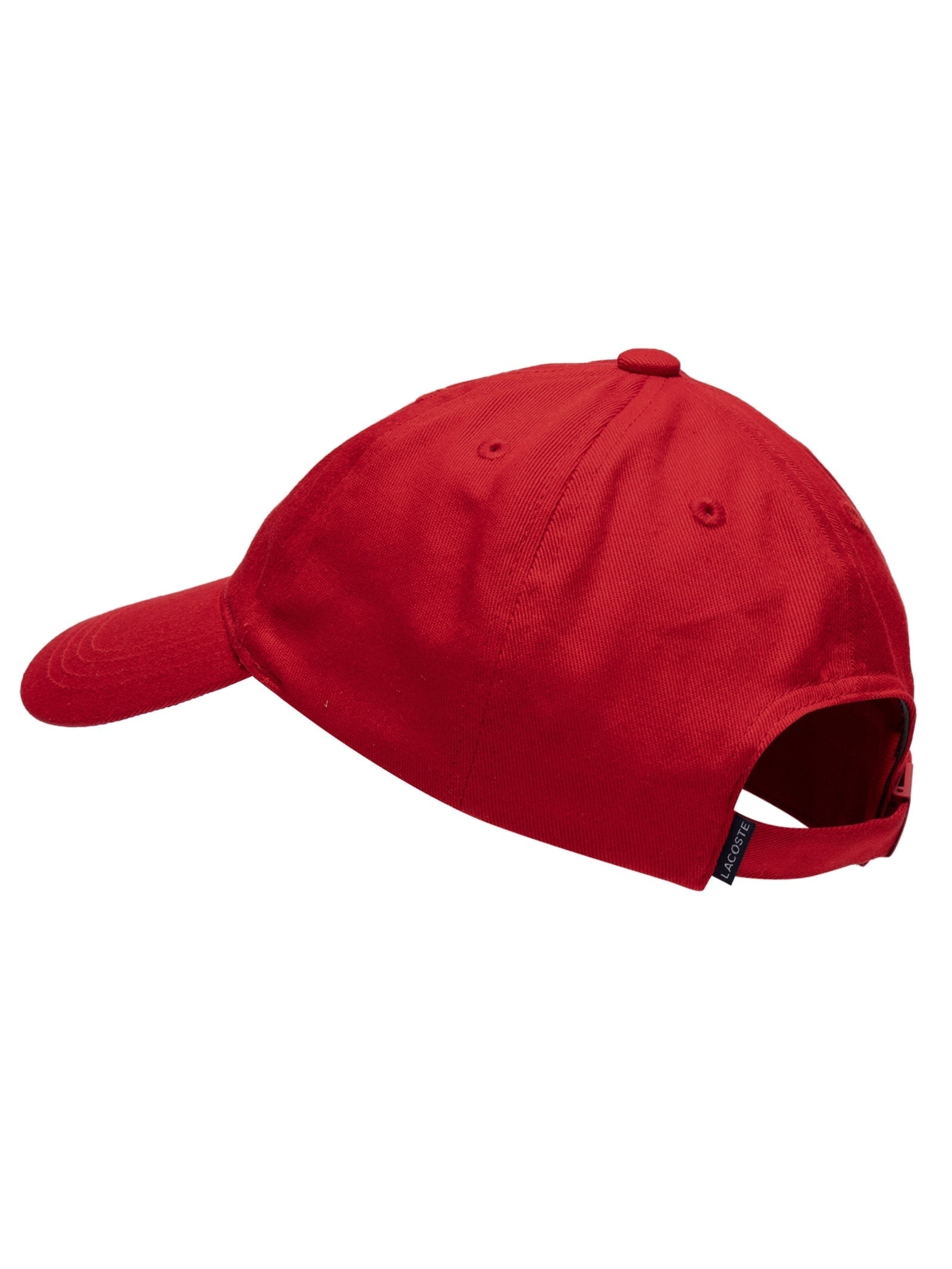 Boné Masculino Crocodilo Em Sarja De Algodão Vermelho Lacoste
