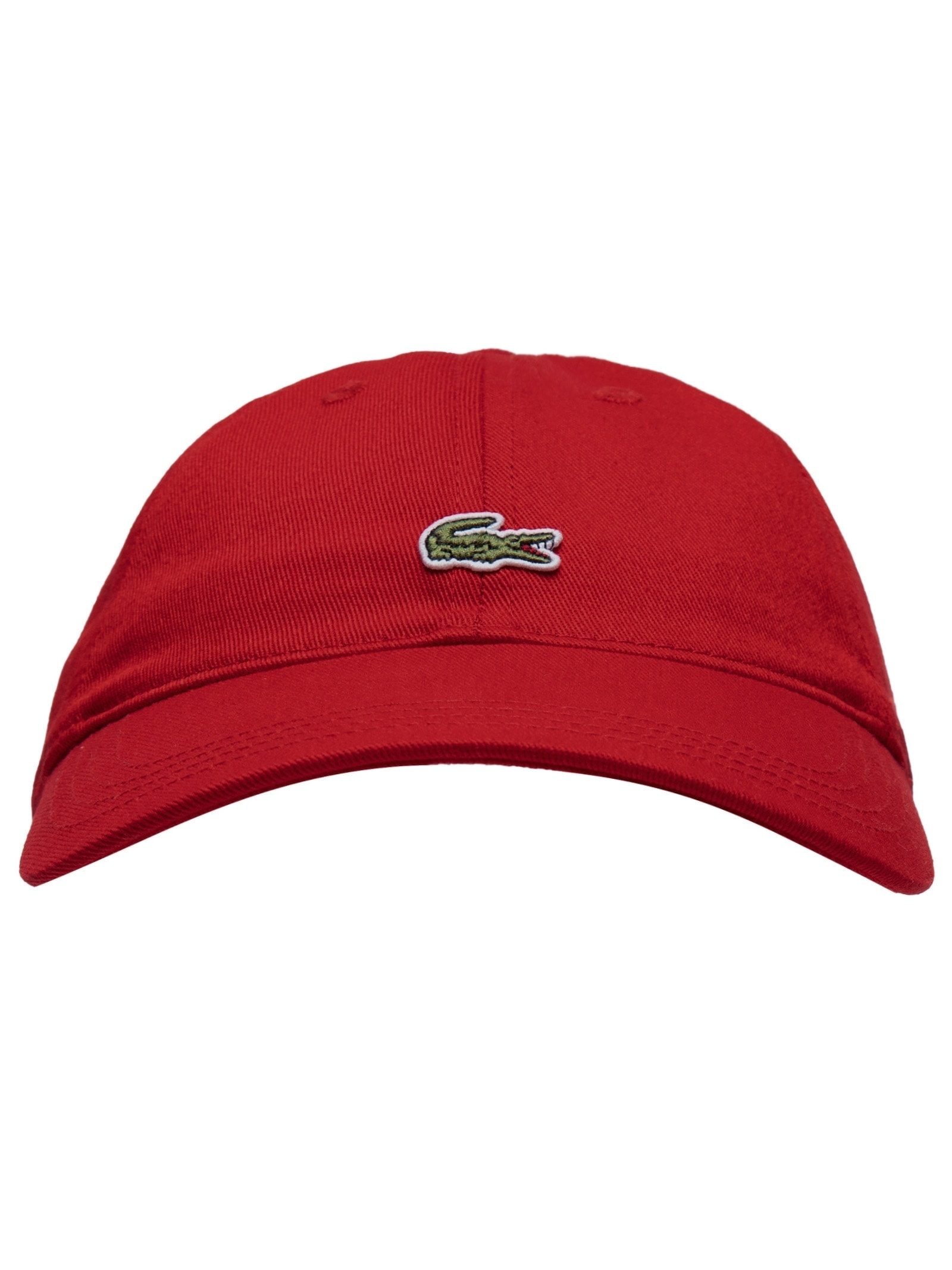 Boné Masculino Crocodilo Em Sarja De Algodão Vermelho Lacoste