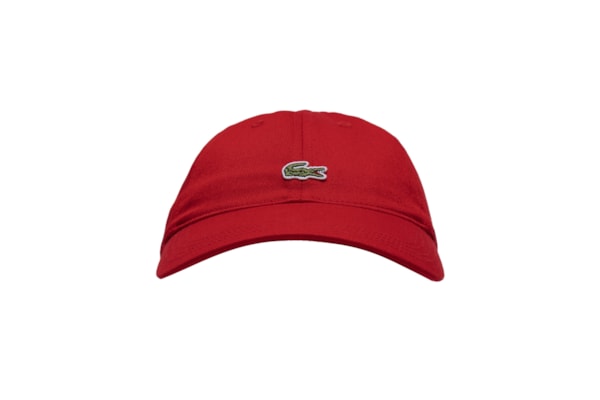 Boné Masculino Crocodilo Em Sarja De Algodão - Vermelho