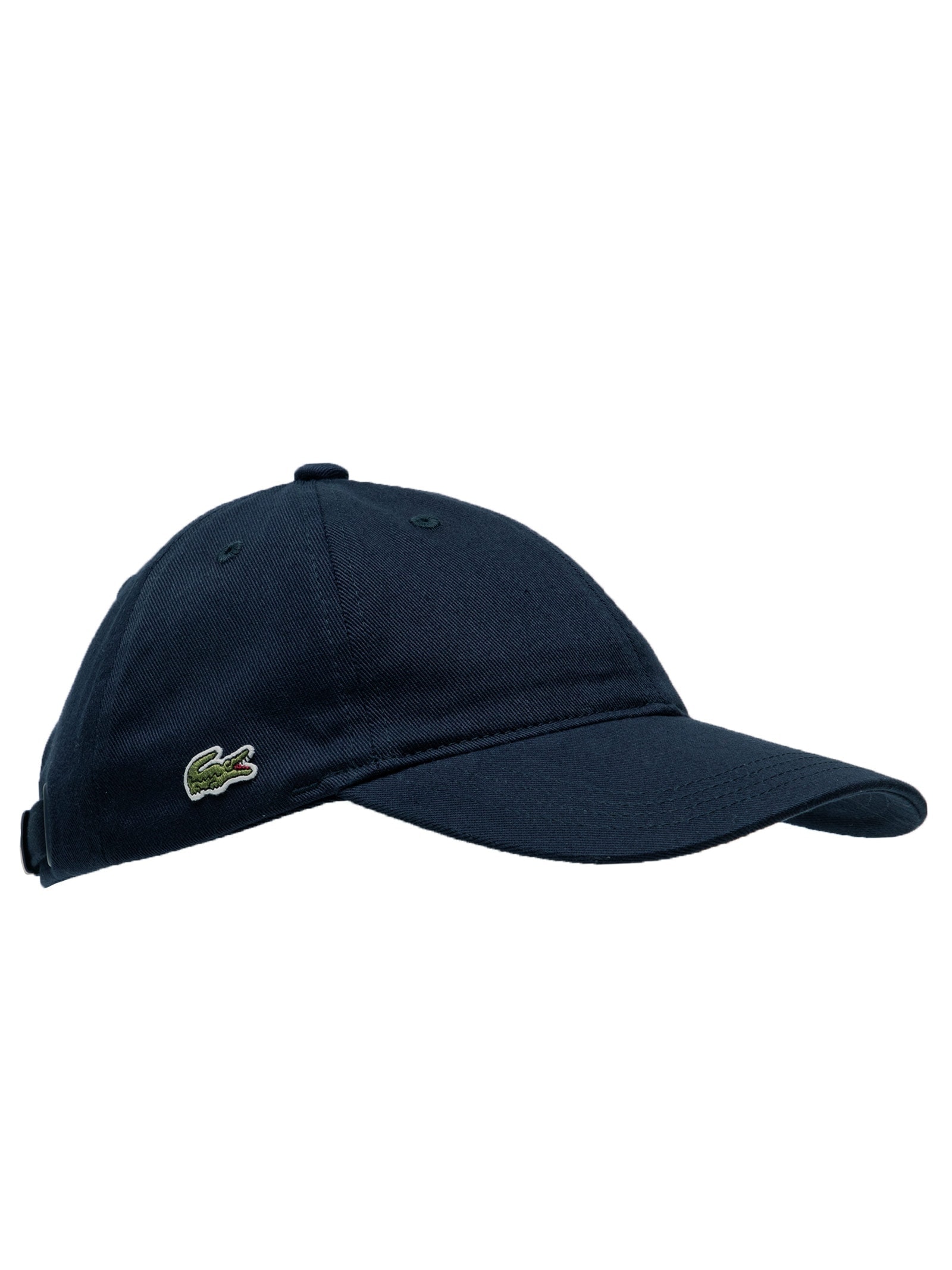 Boné Masculino Crocodilo Lateral Em Sarja De Algodão Azul Lacoste