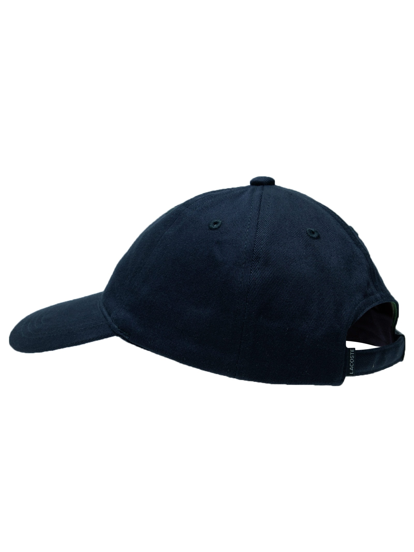 Boné Masculino Crocodilo Lateral Em Sarja De Algodão Azul Lacoste