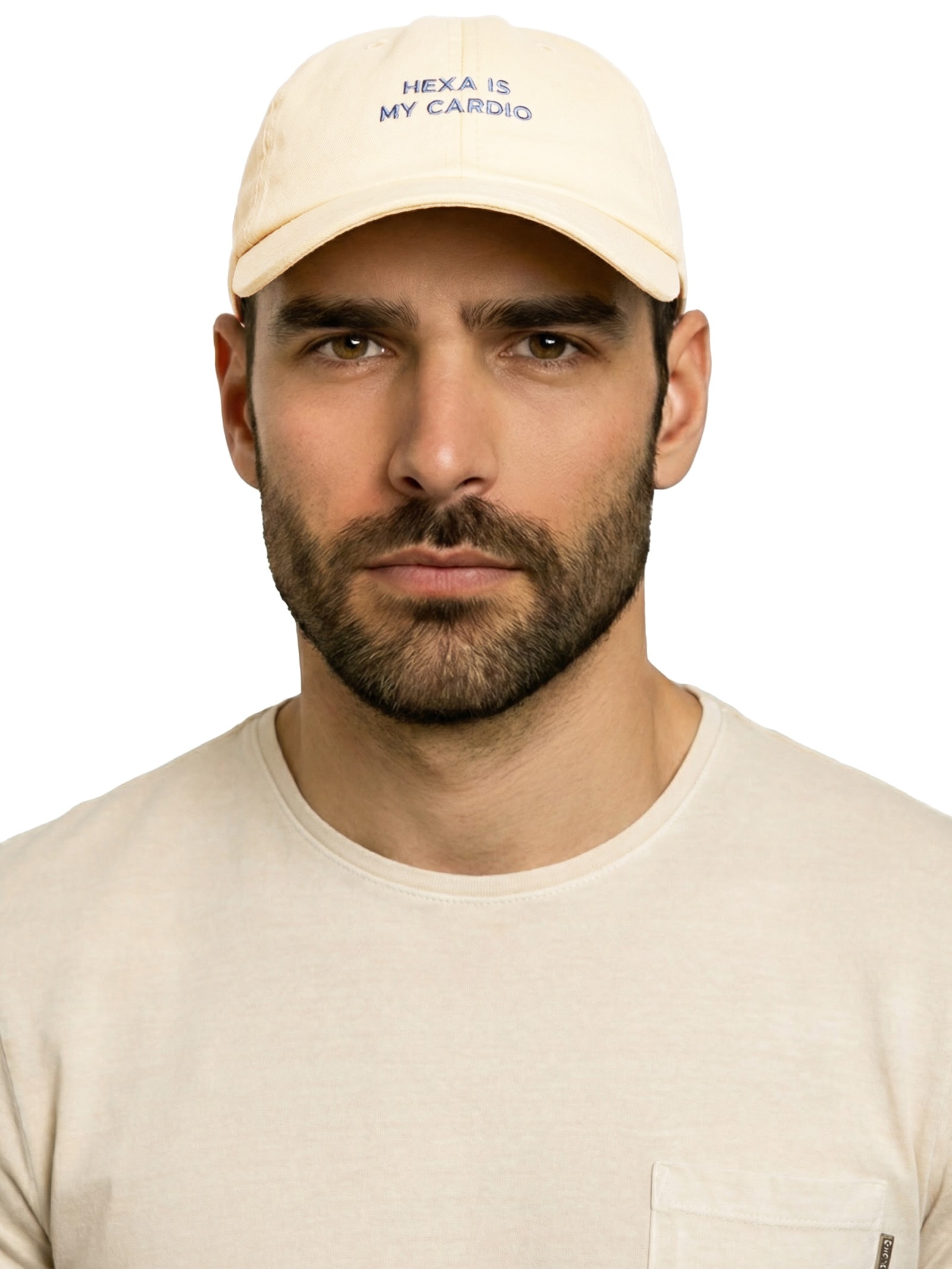 Boné Masculino De Sarja Hexa Is My Cardio Amarelo Sergio K